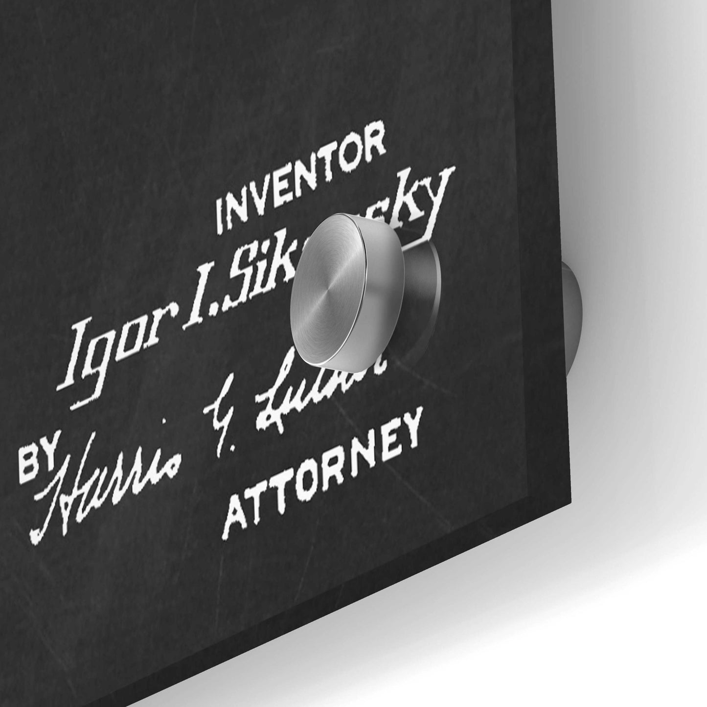 Epic Art 'Direct-Lift Aircraft Blueprint Patent Chalkboard,' Acrylic Glass Wall Art,36x24