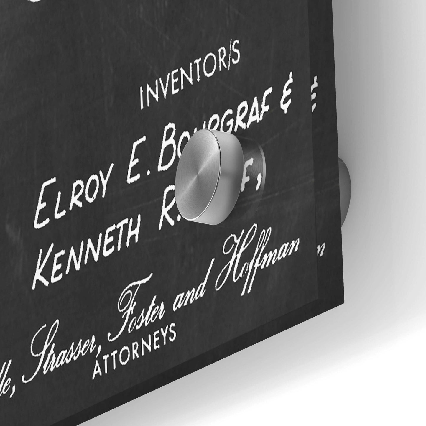 Epic Art 'EMT Stretcher Blueprint Patent Chalkboard,' Acrylic Glass Wall Art,36x24