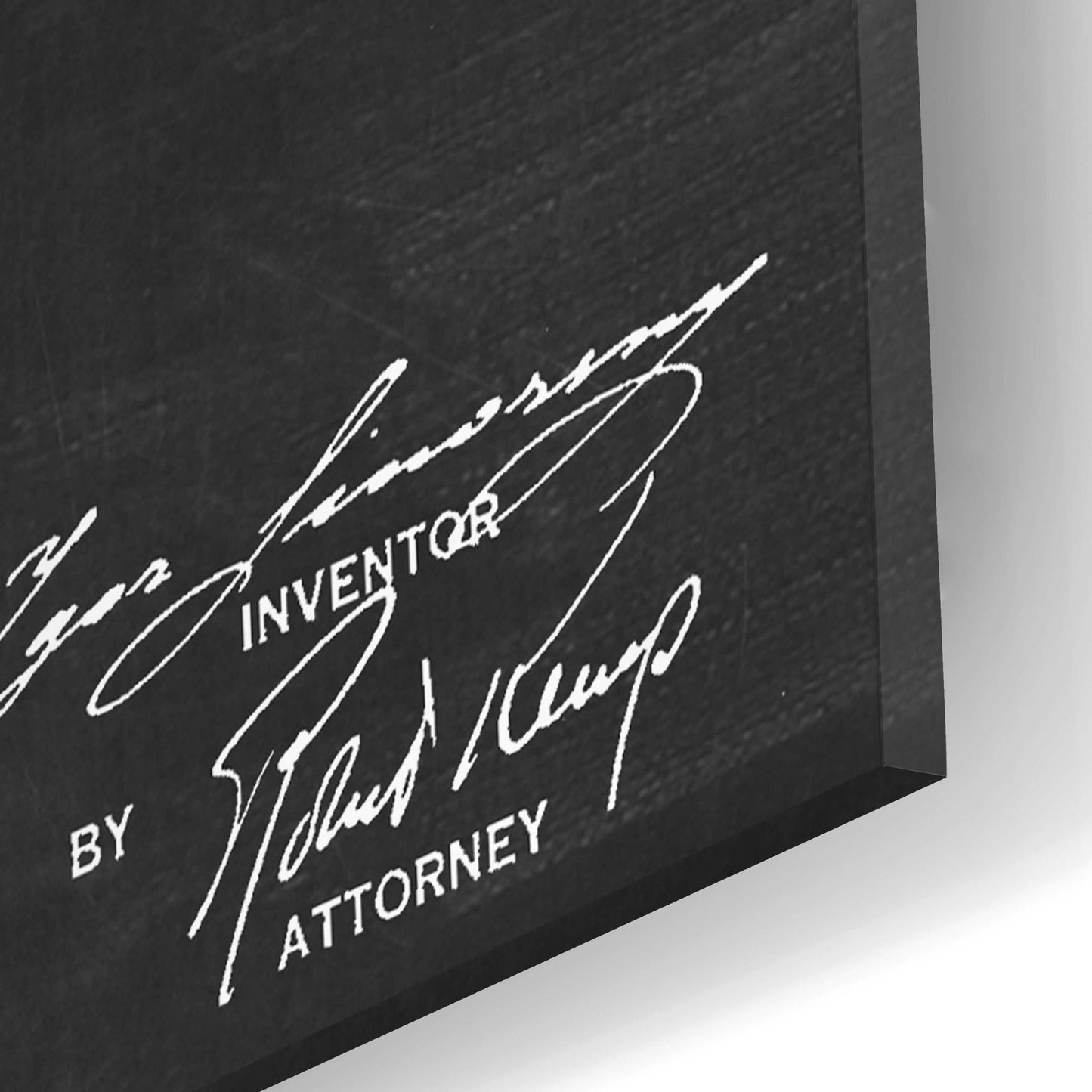 Epic Art 'Amphibian Aircraft Blueprint Patent Chalkboard,' Acrylic Glass Wall Art,12x16