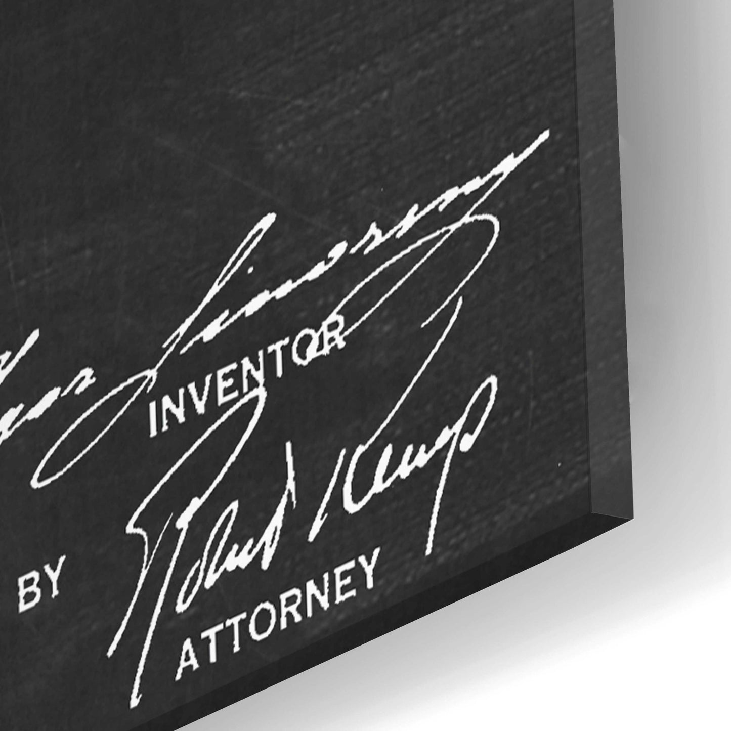 Epic Art 'Amphibian Aircraft Blueprint Patent Chalkboard,' Acrylic Glass Wall Art,16x24