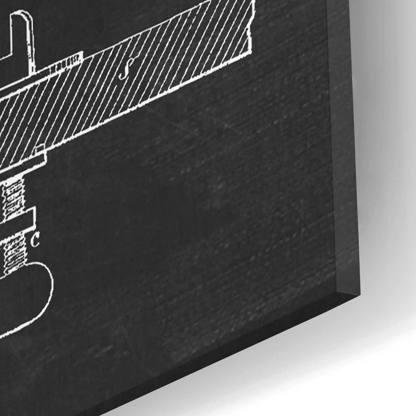 Epic Art 'Apple Parer Blueprint Patent Chalkboard,' Acrylic Glass Wall Art,16x24