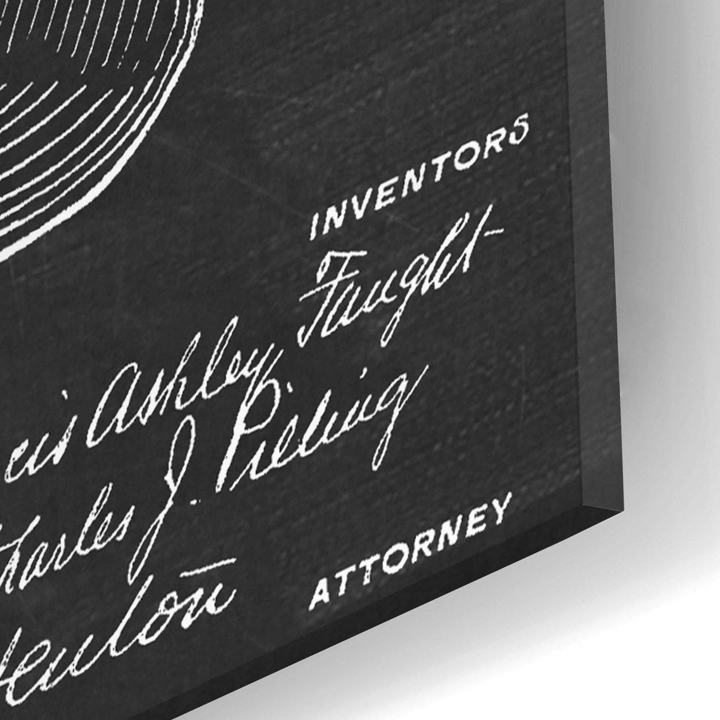 Epic Art 'Blood Pressure Pump Blueprint Patent Chalkboard,' Acrylic Glass Wall Art,16x24