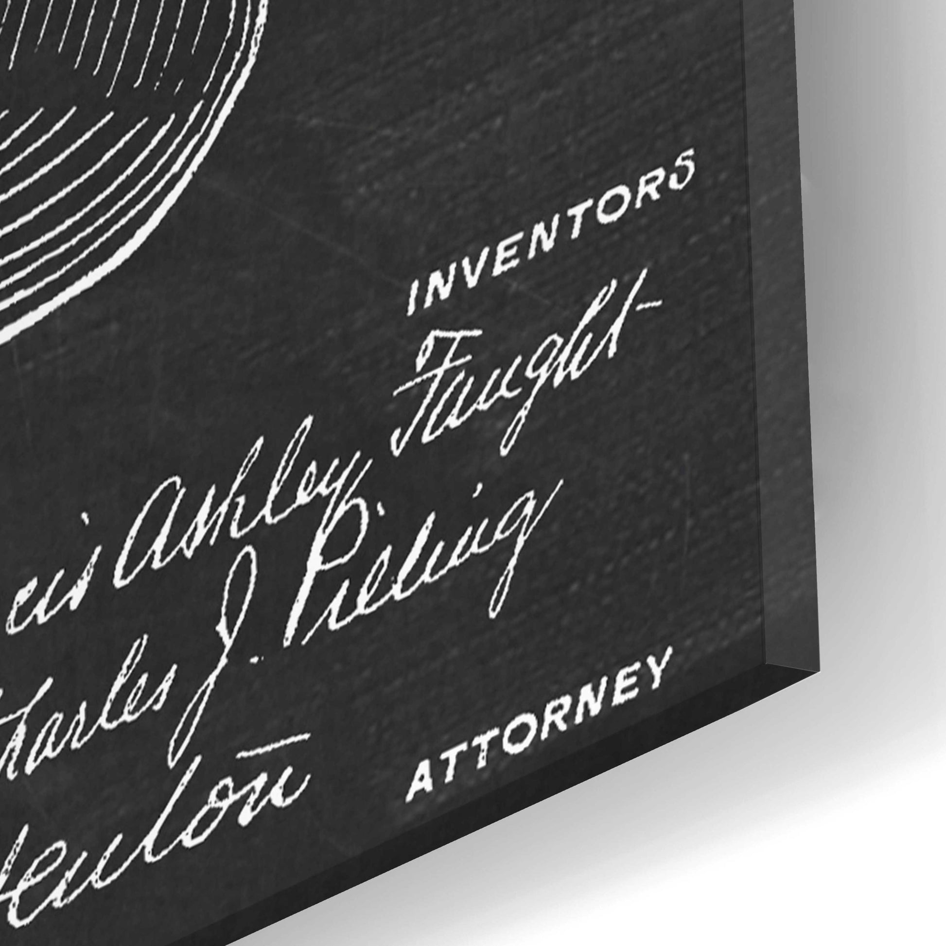 Epic Art 'Blood Pressure Pump Blueprint Patent Chalkboard,' Acrylic Glass Wall Art,16x24