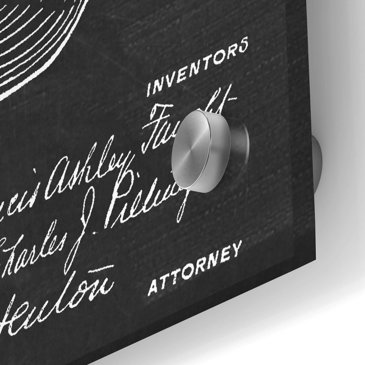 Epic Art 'Blood Pressure Pump Blueprint Patent Chalkboard,' Acrylic Glass Wall Art,24x36
