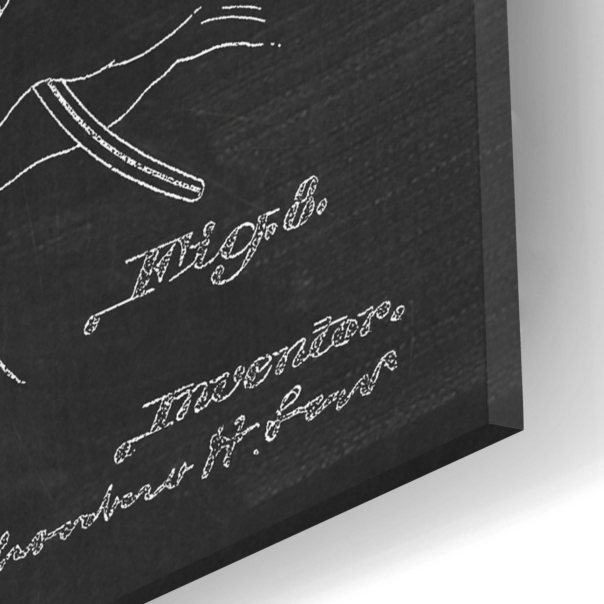 Epic Art 'Bottle Opener Blueprint Patent Chalkboard,' Acrylic Glass Wall Art,12x16