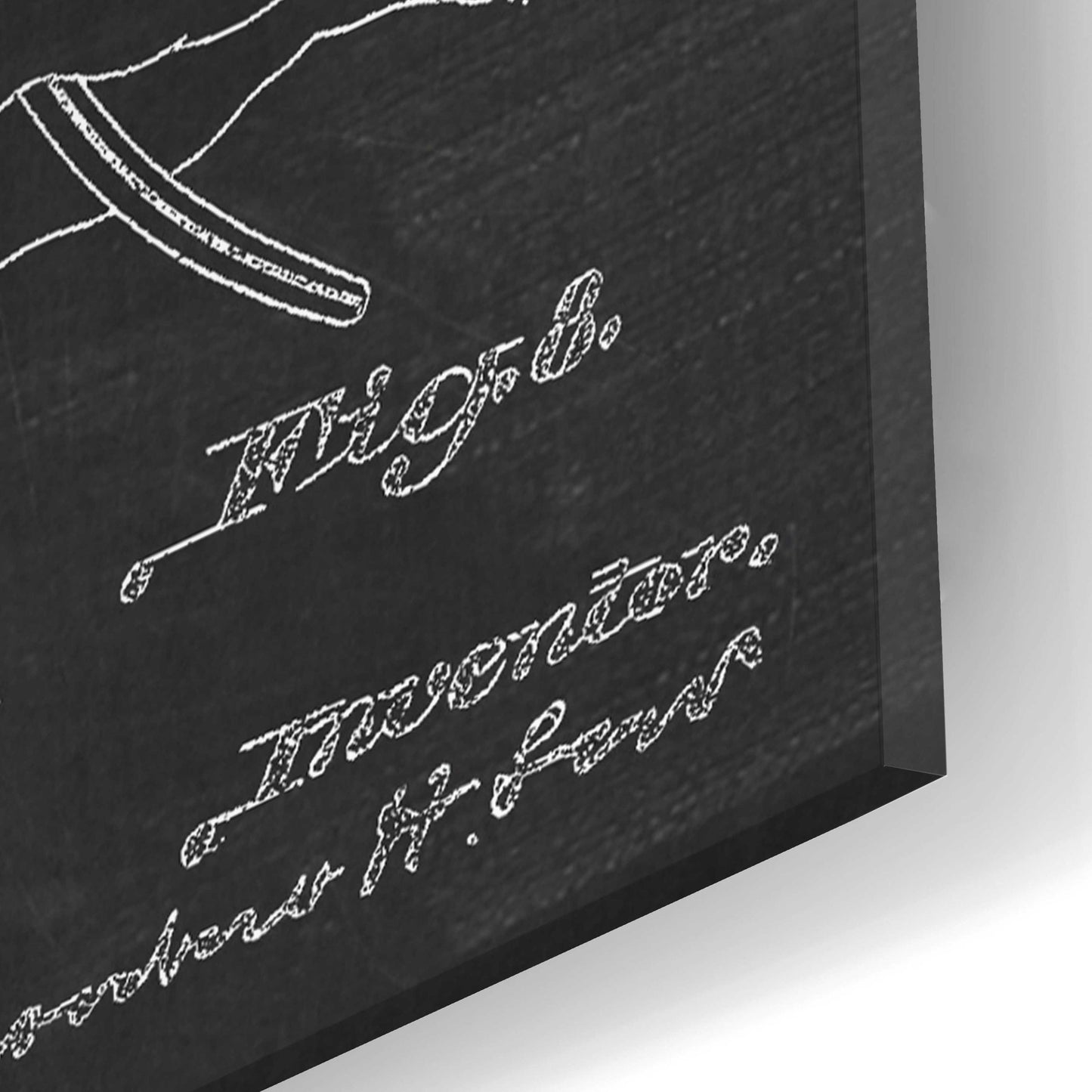 Epic Art 'Bottle Opener Blueprint Patent Chalkboard,' Acrylic Glass Wall Art,16x24