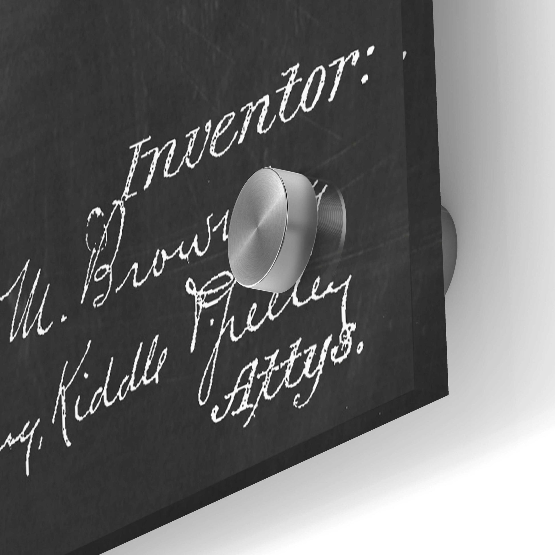 Epic Art 'Pistol Blueprint Patent Chalkboard,' Acrylic Glass Wall Art,36x24