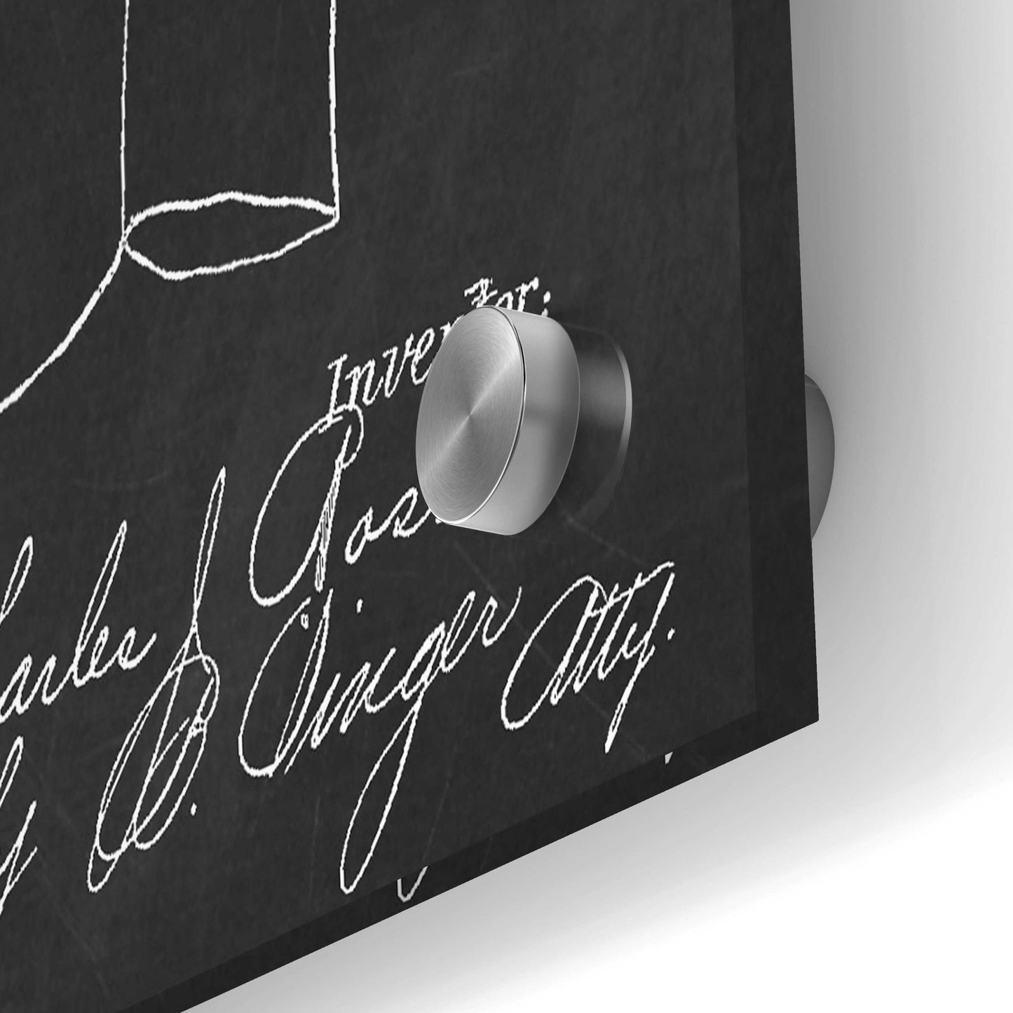 Epic Art 'Military Coat Blueprint Patent Chalkboard,' Acrylic Glass Wall Art,36x24