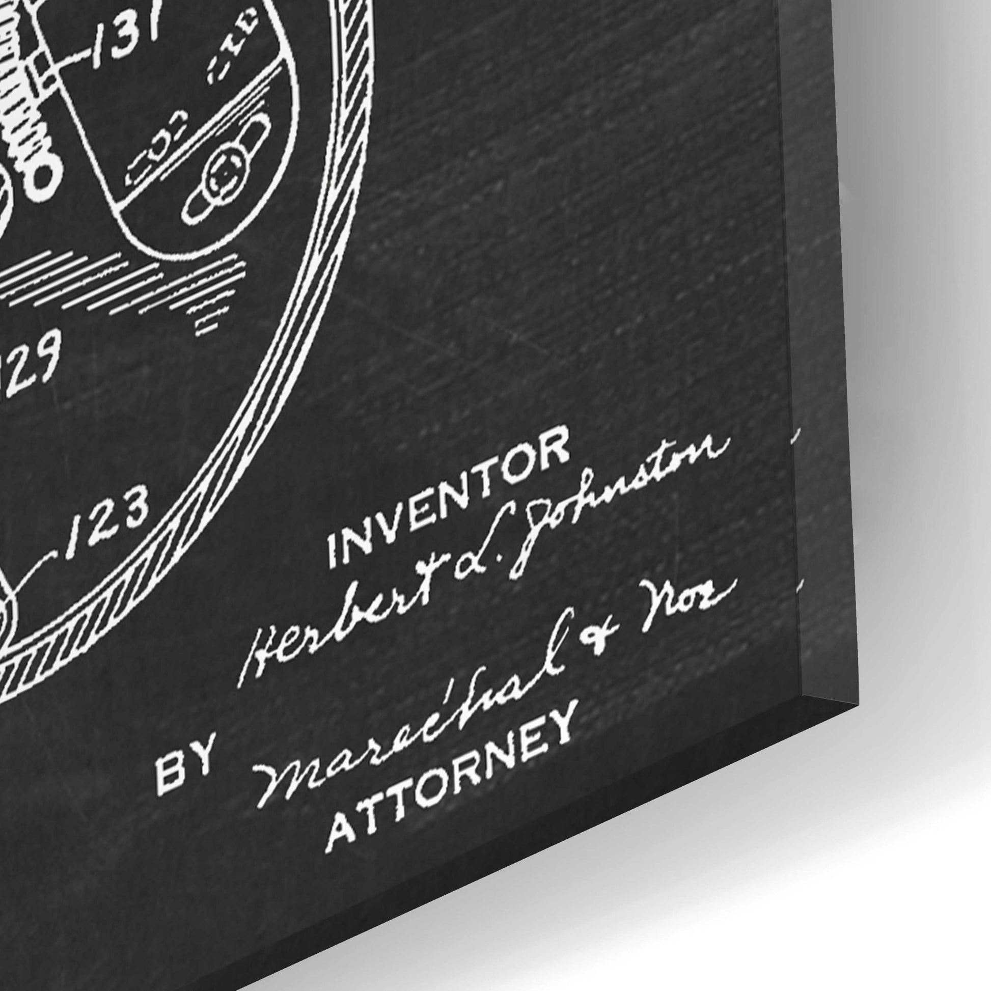 Epic Art 'Kitchen Mixer Blueprint Patent Chalkboard,' Acrylic Glass Wall Art,12x16