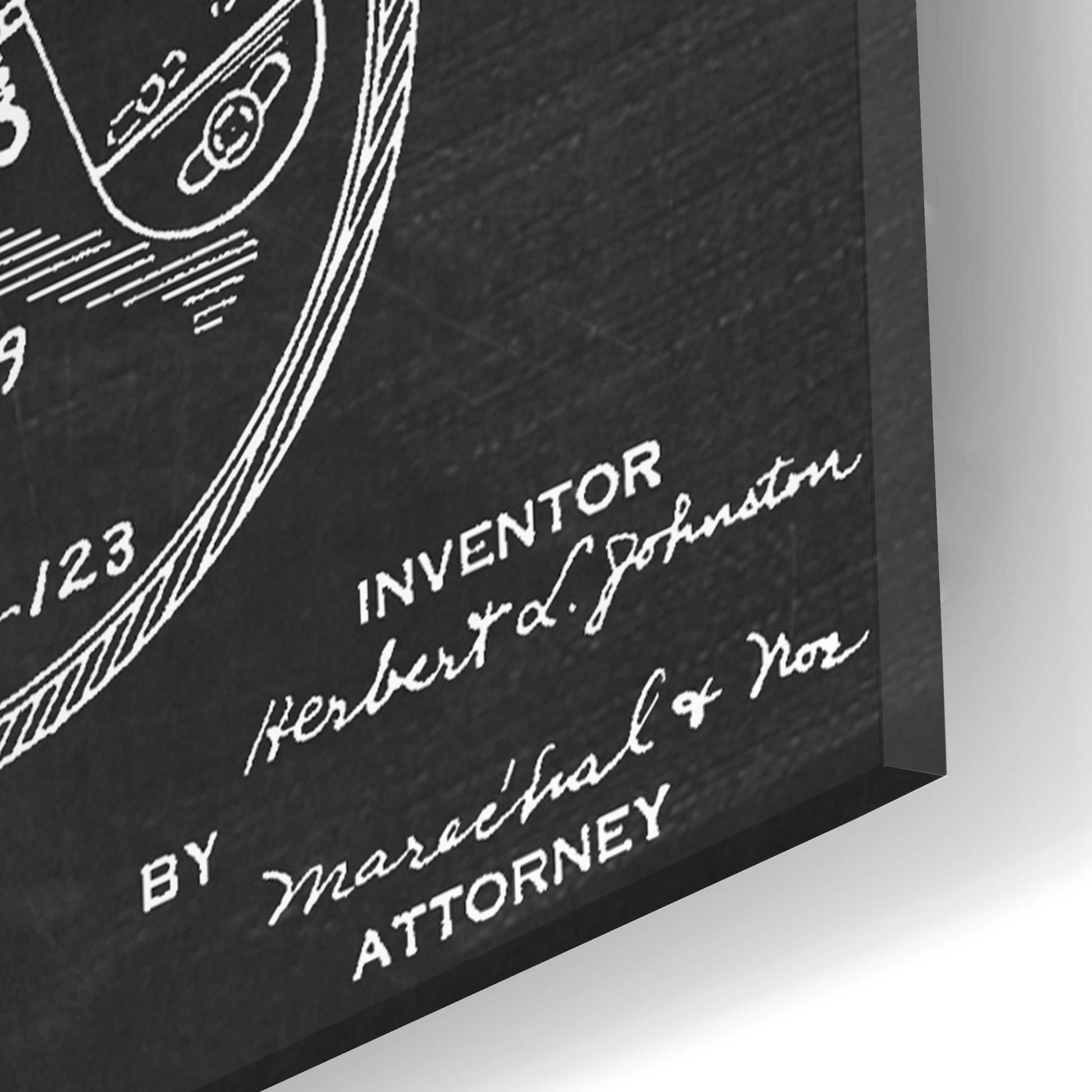 Epic Art 'Kitchen Mixer Blueprint Patent Chalkboard,' Acrylic Glass Wall Art,16x24