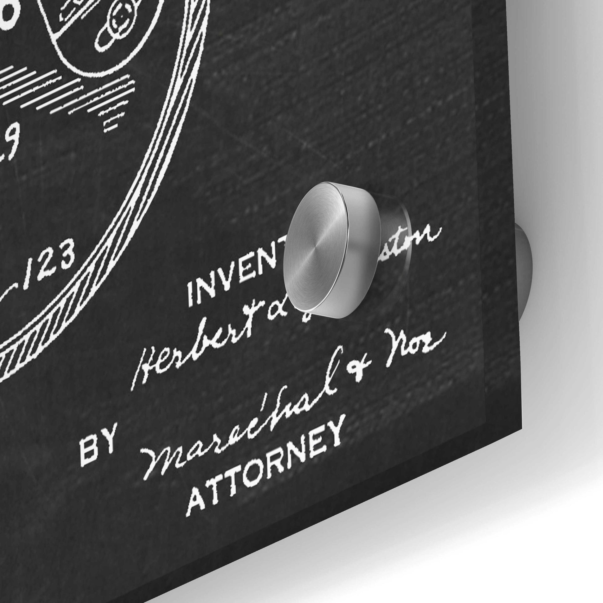Epic Art 'Kitchen Mixer Blueprint Patent Chalkboard,' Acrylic Glass Wall Art,24x36