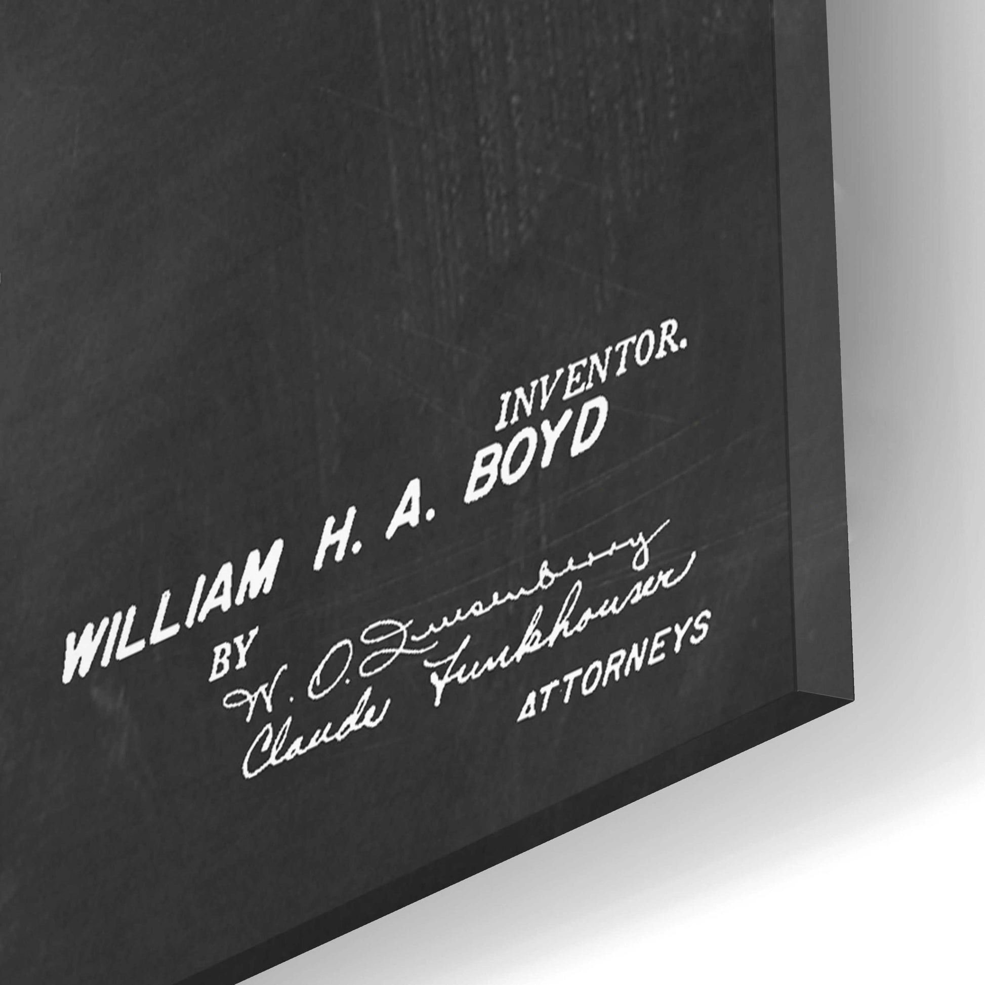 Epic Art 'Cold War Era Guided Missile Blueprint Patent Chalkboard,' Acrylic Glass Wall Art,16x12