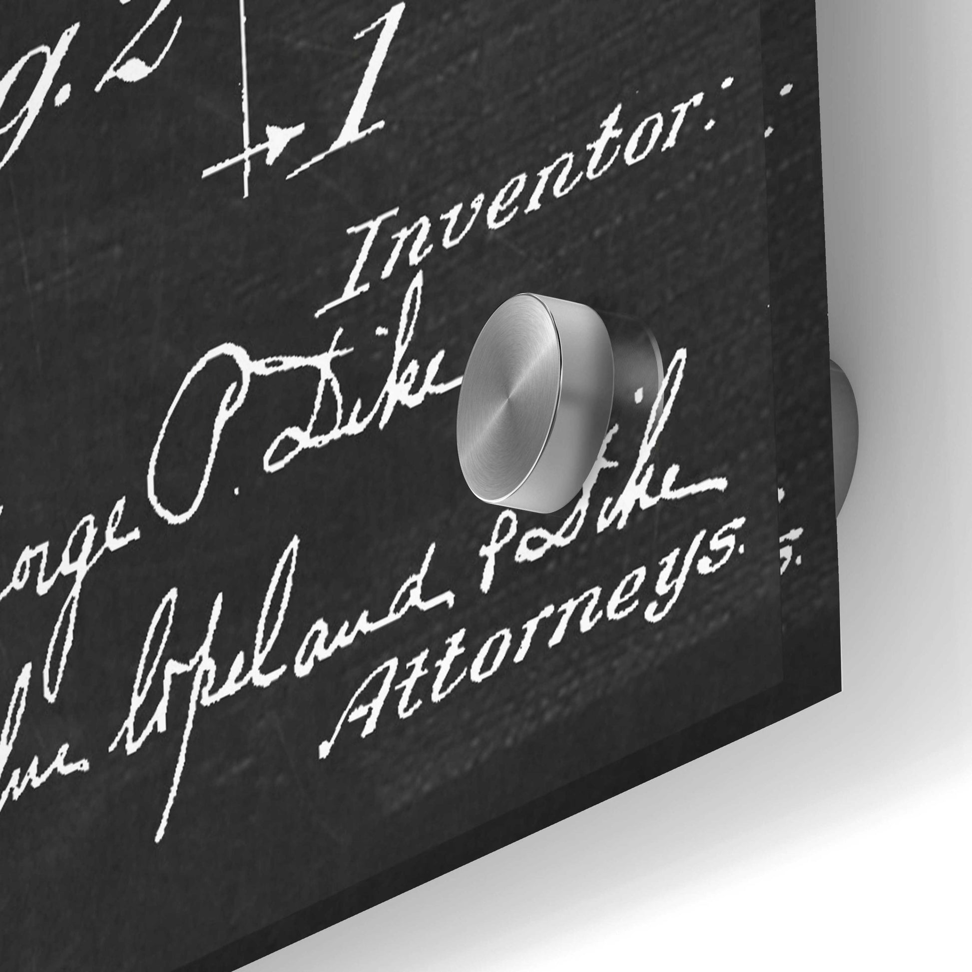 Epic Art 'Hair Brush Blueprint Patent Chalkboard,' Acrylic Glass Wall Art,24x36