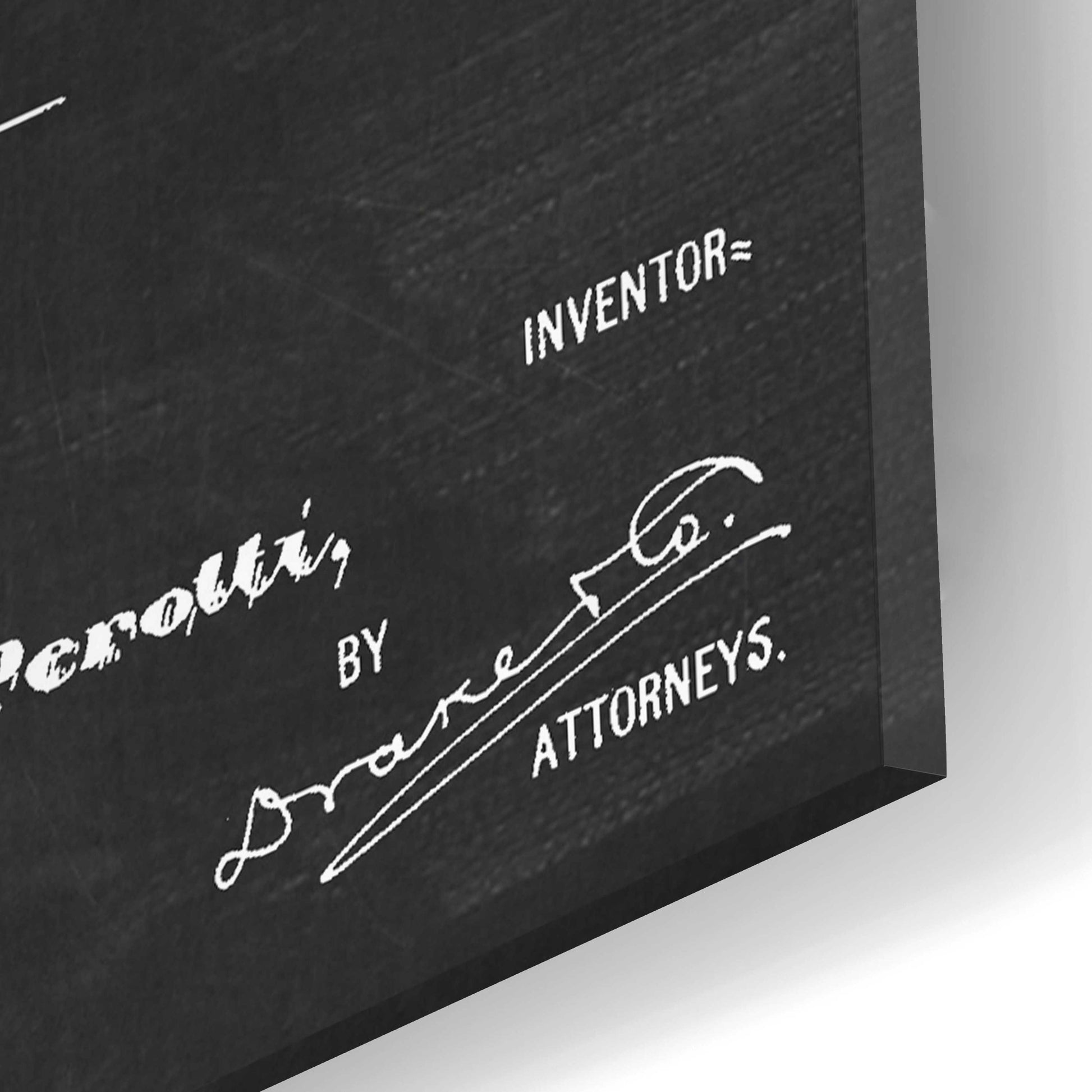 Epic Art 'Wine Press Blueprint Patent Chalkboard,' Acrylic Glass Wall Art,12x16