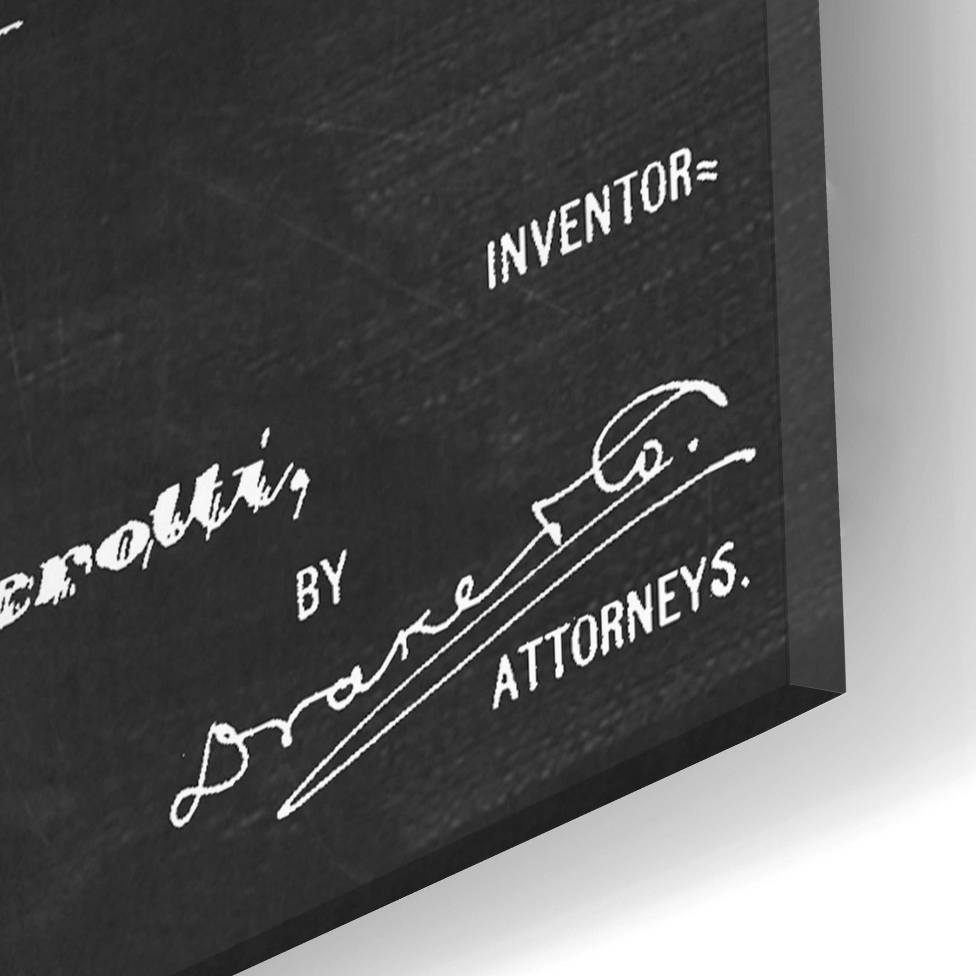 Epic Art 'Wine Press Blueprint Patent Chalkboard,' Acrylic Glass Wall Art,16x24
