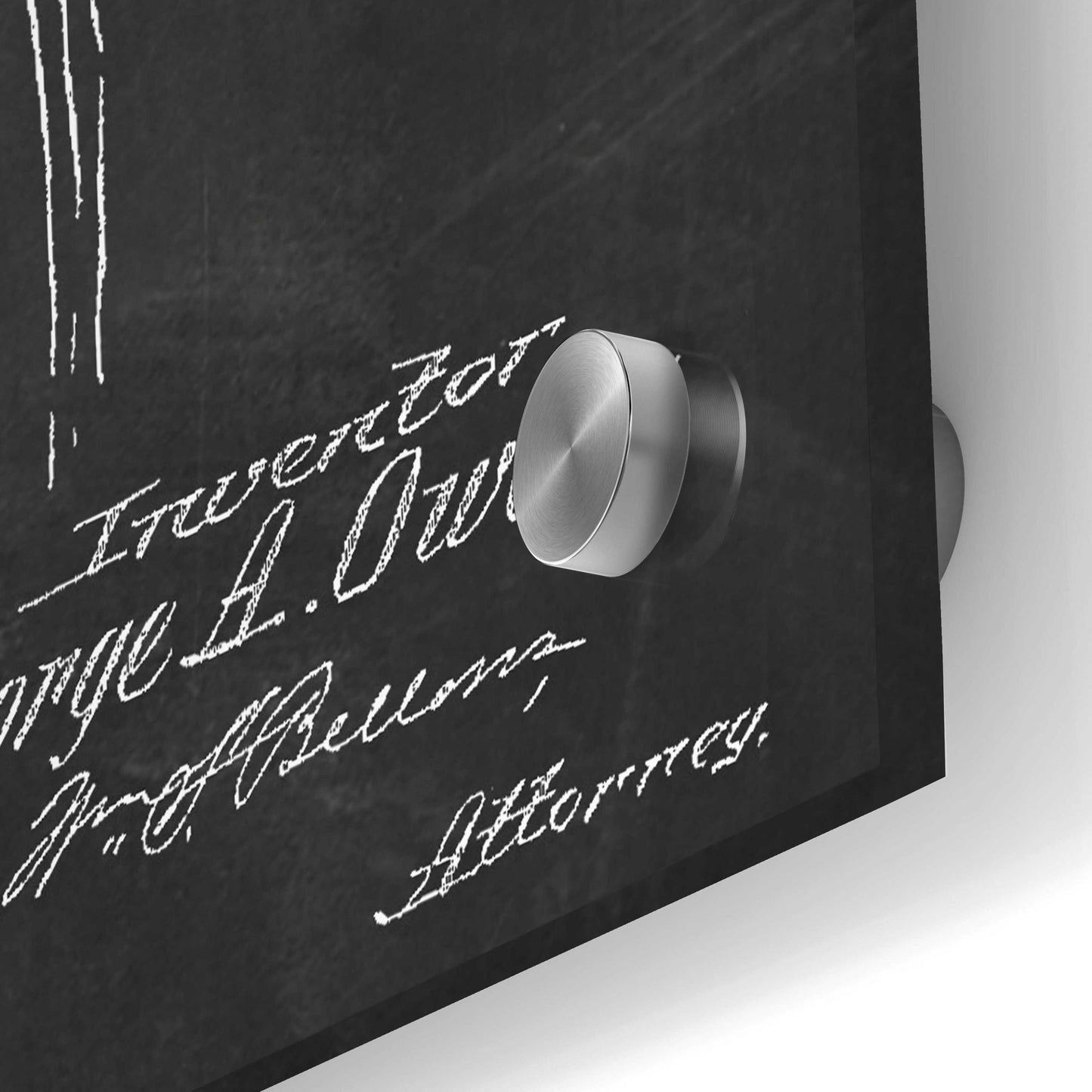 Epic Art 'Mailbox Blueprint Patent Chalkboard,' Acrylic Glass Wall Art,24x36