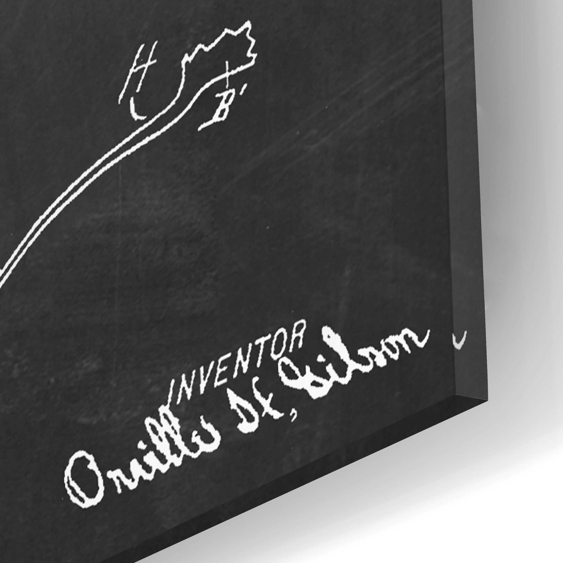 Epic Art 'Mandolin Blueprint Patent Chalkboard,' Acrylic Glass Wall Art,12x16