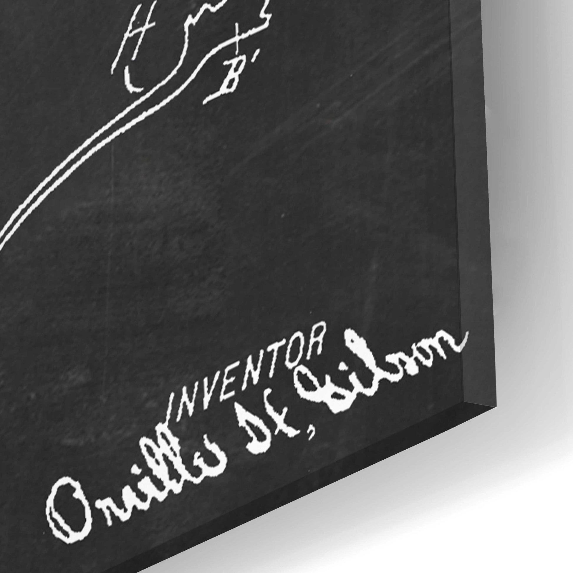 Epic Art 'Mandolin Blueprint Patent Chalkboard,' Acrylic Glass Wall Art,16x24