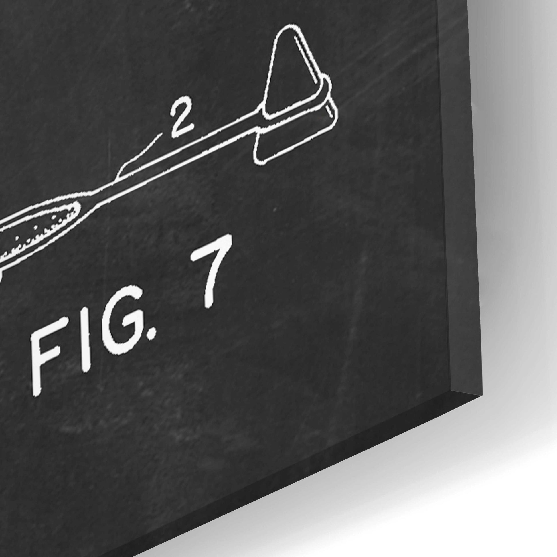 Epic Art 'Medical Instruments Blueprint Patent Chalkboard,' Acrylic Glass Wall Art,16x24