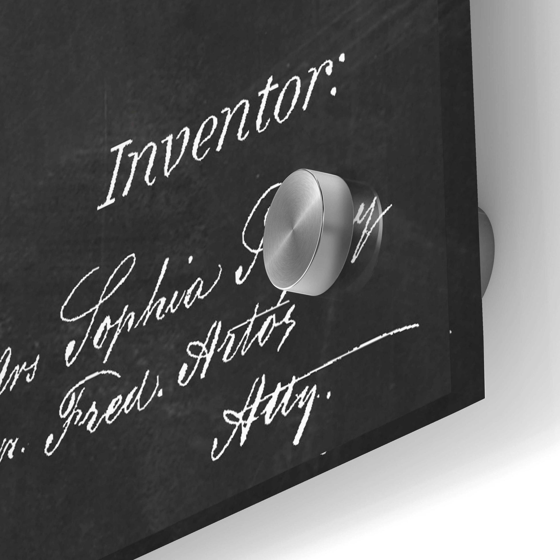 Epic Art 'Medicine Spoon Blueprint Patent Chalkboard,' Acrylic Glass Wall Art,24x36