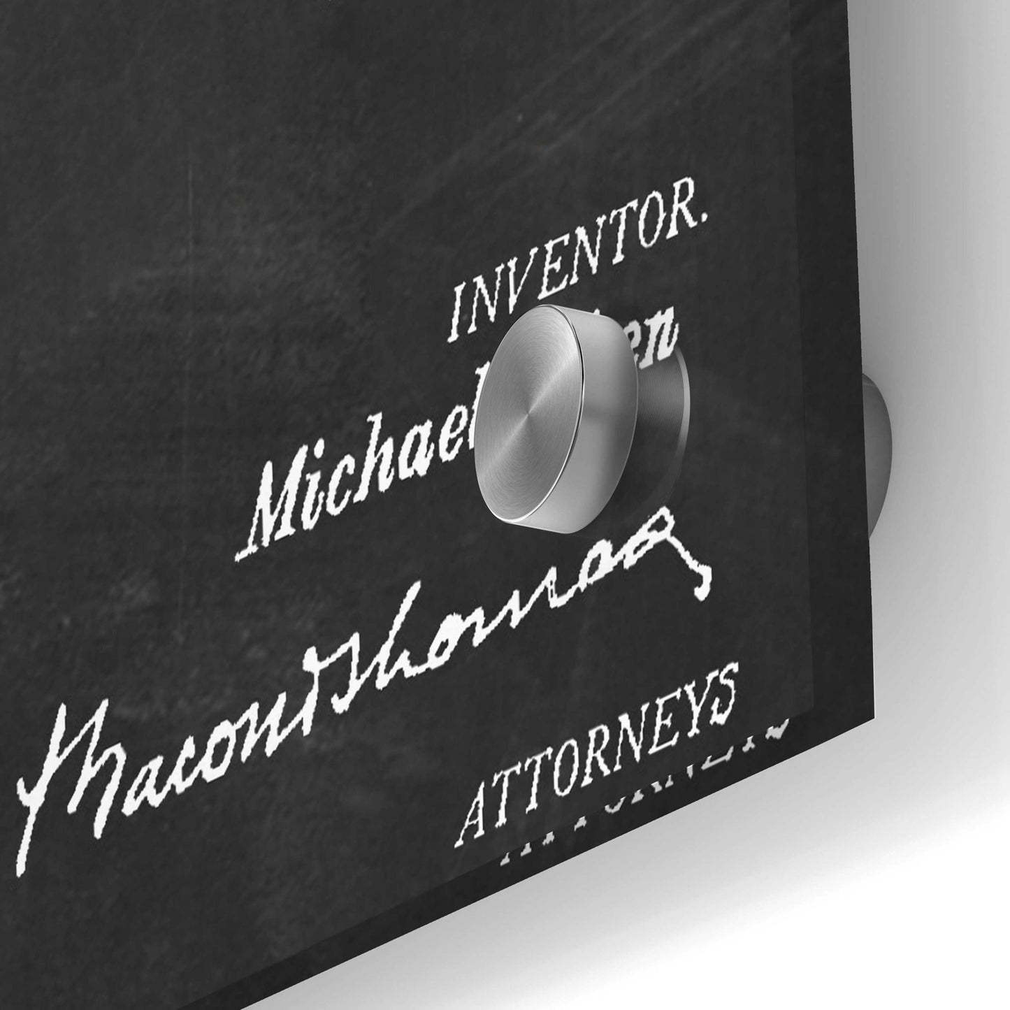Epic Art 'Wedding Ring Blueprint Patent Chalkboard,' Acrylic Glass Wall Art,24x36