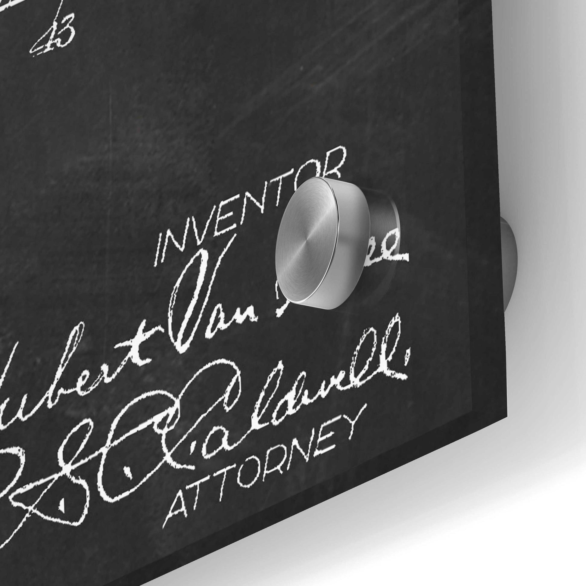 Epic Art 'Motor Hair Clipper Blueprint Patent Chalkboard,' Acrylic Glass Wall Art,24x36