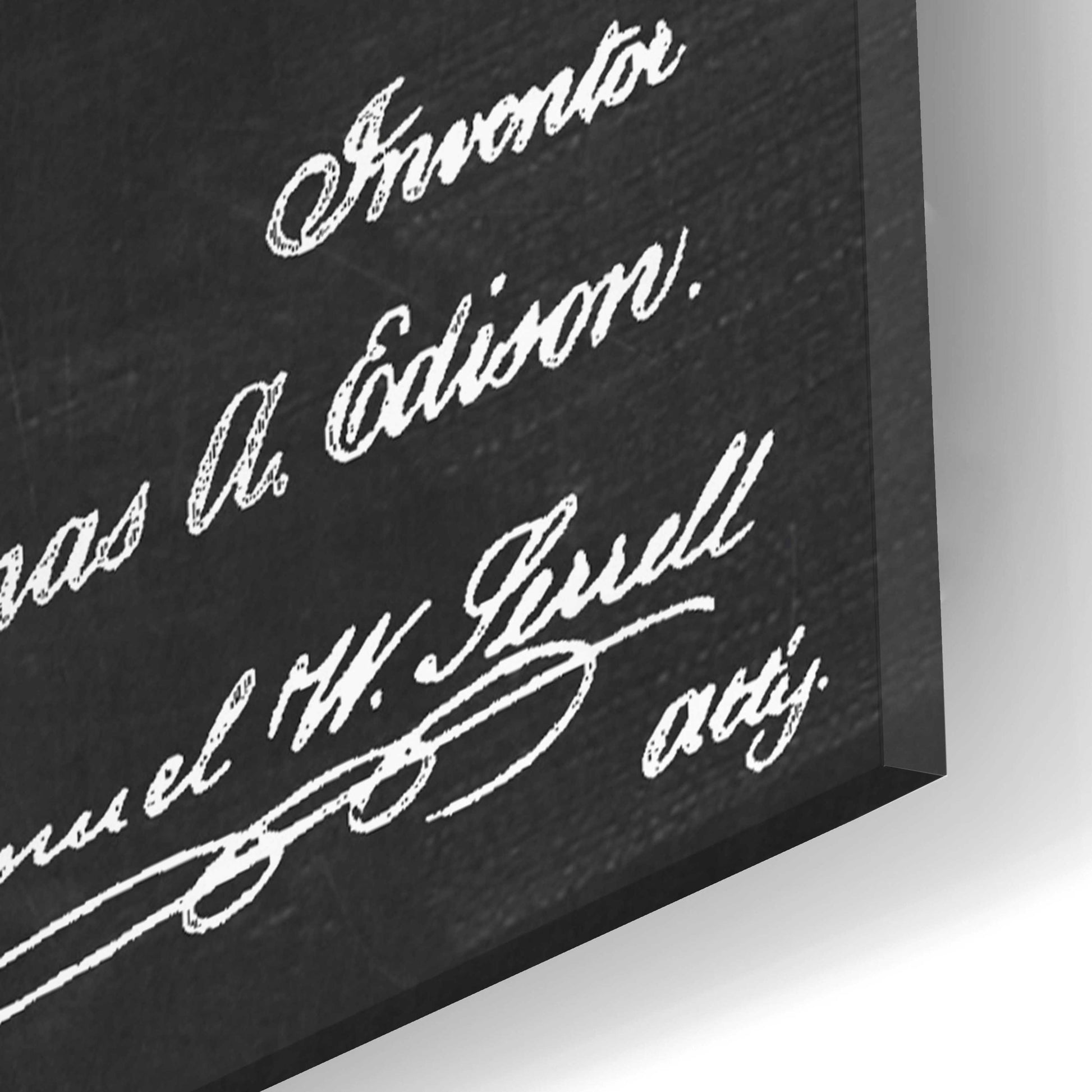Epic Art 'Phonograph Blueprint Patent Chalkboard,' Acrylic Glass Wall Art,16x24