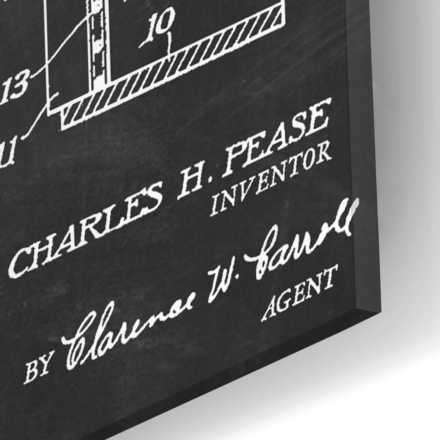 Epic Art 'Queen and Drone Trap  Blueprint Patent Chalkboard,' Acrylic Glass Wall Art,16x24