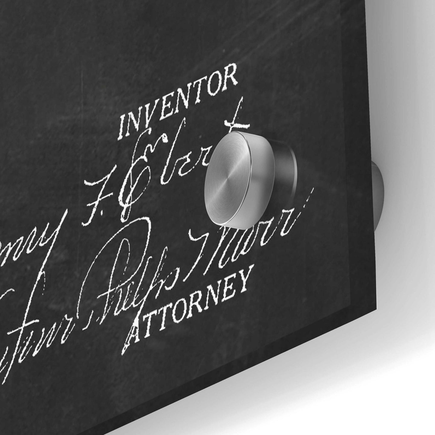 Epic Art 'Shaving Brush Blueprint Patent Chalkboard,' Acrylic Glass Wall Art,24x36
