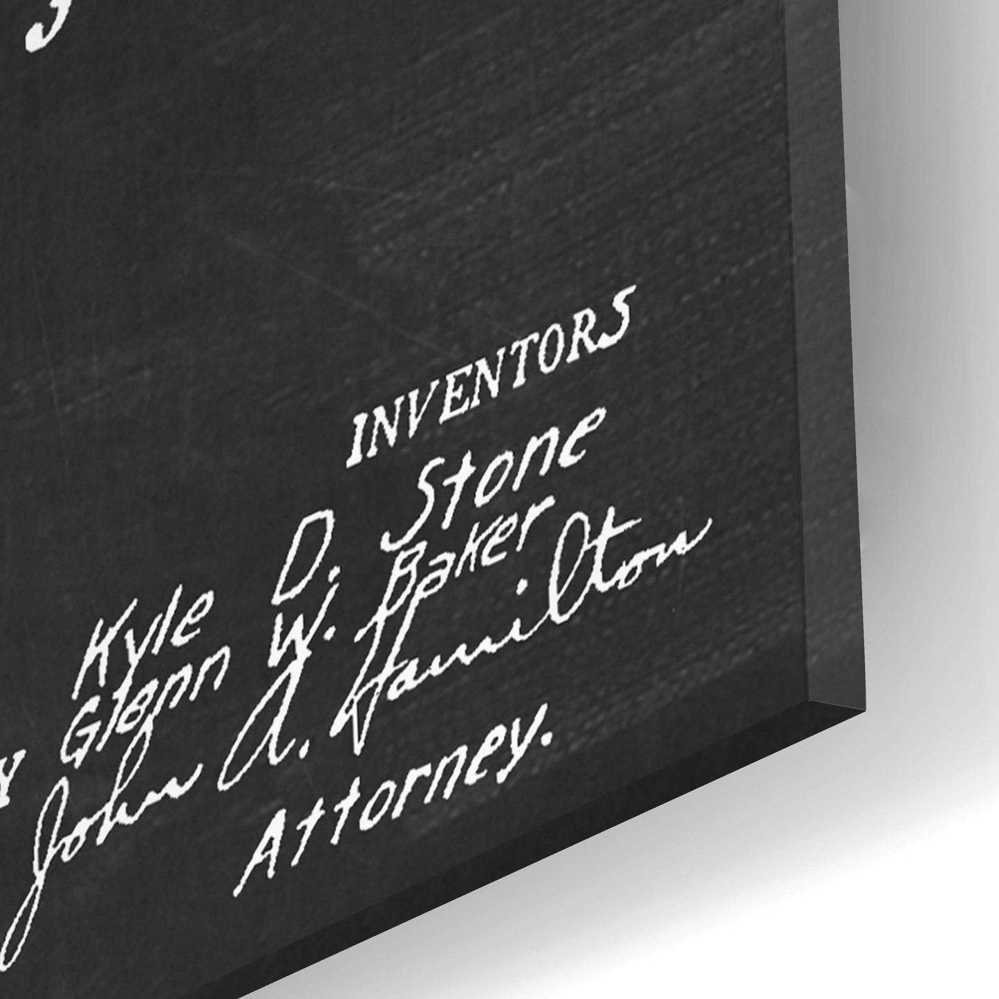 Epic Art 'Tattoo Gun Blueprint Patent Chalkboard,' Acrylic Glass Wall Art,12x16
