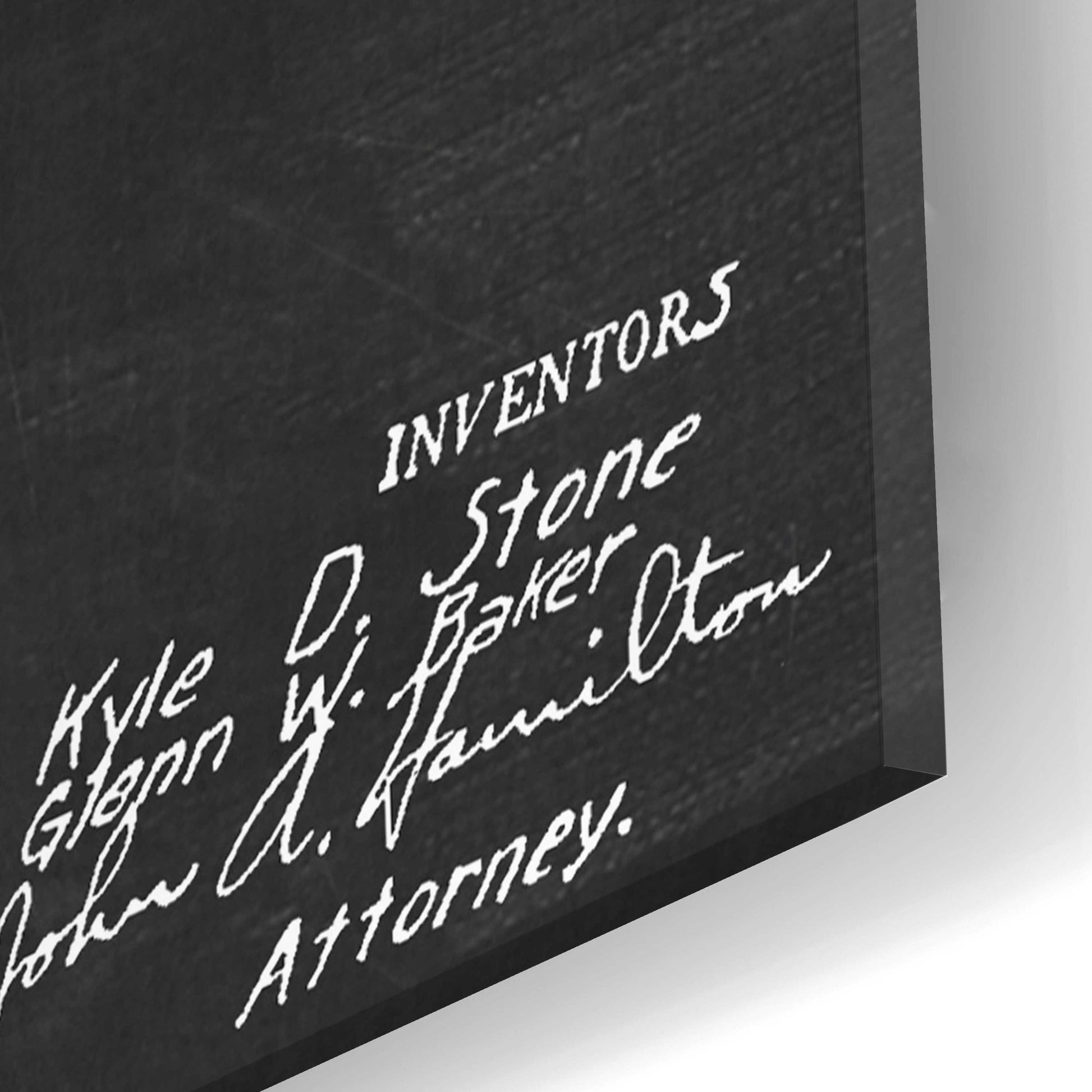 Epic Art 'Tattoo Gun Blueprint Patent Chalkboard,' Acrylic Glass Wall Art,16x24