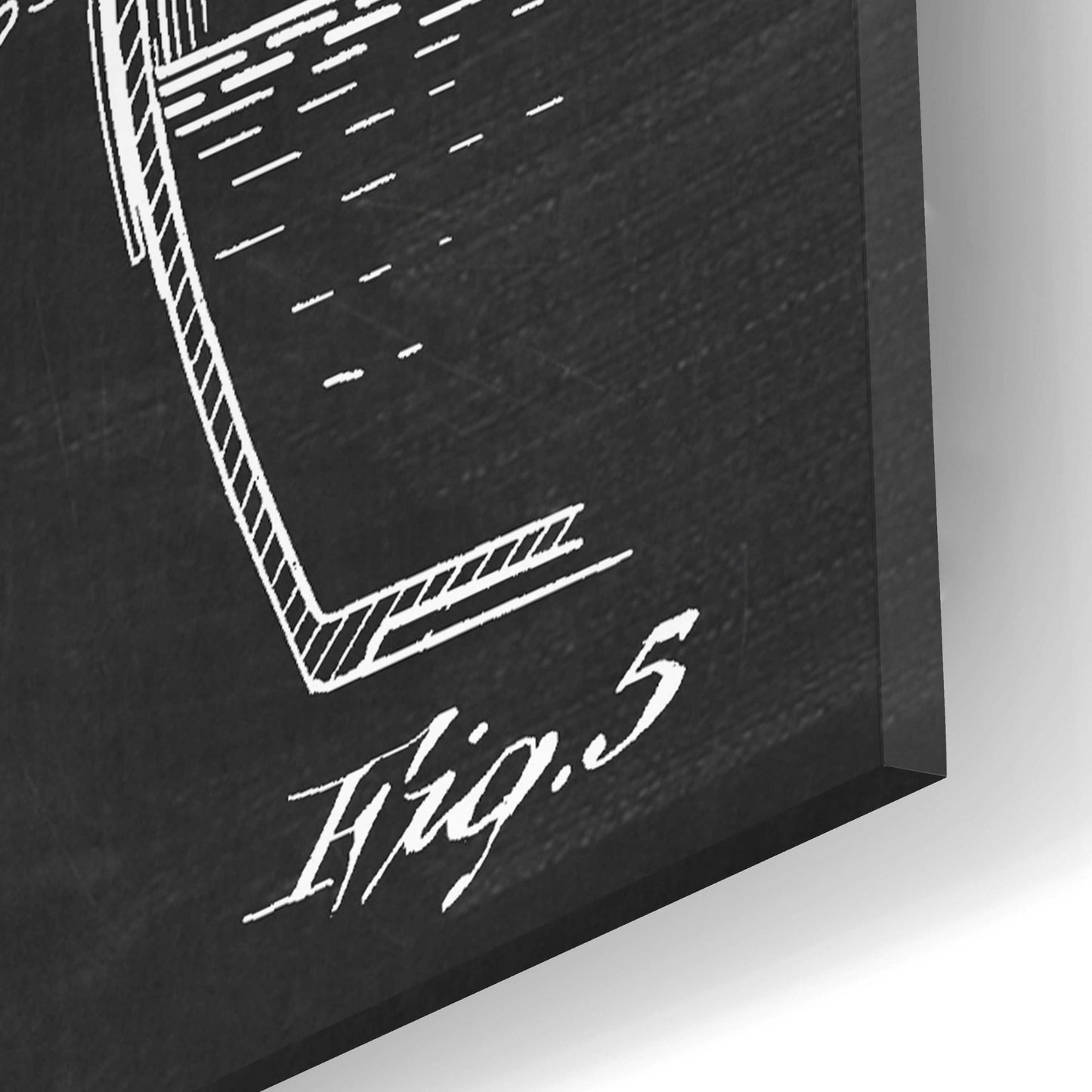 Epic Art 'Tea Bag Blueprint Patent Chalkboard,' Acrylic Glass Wall Art,12x16