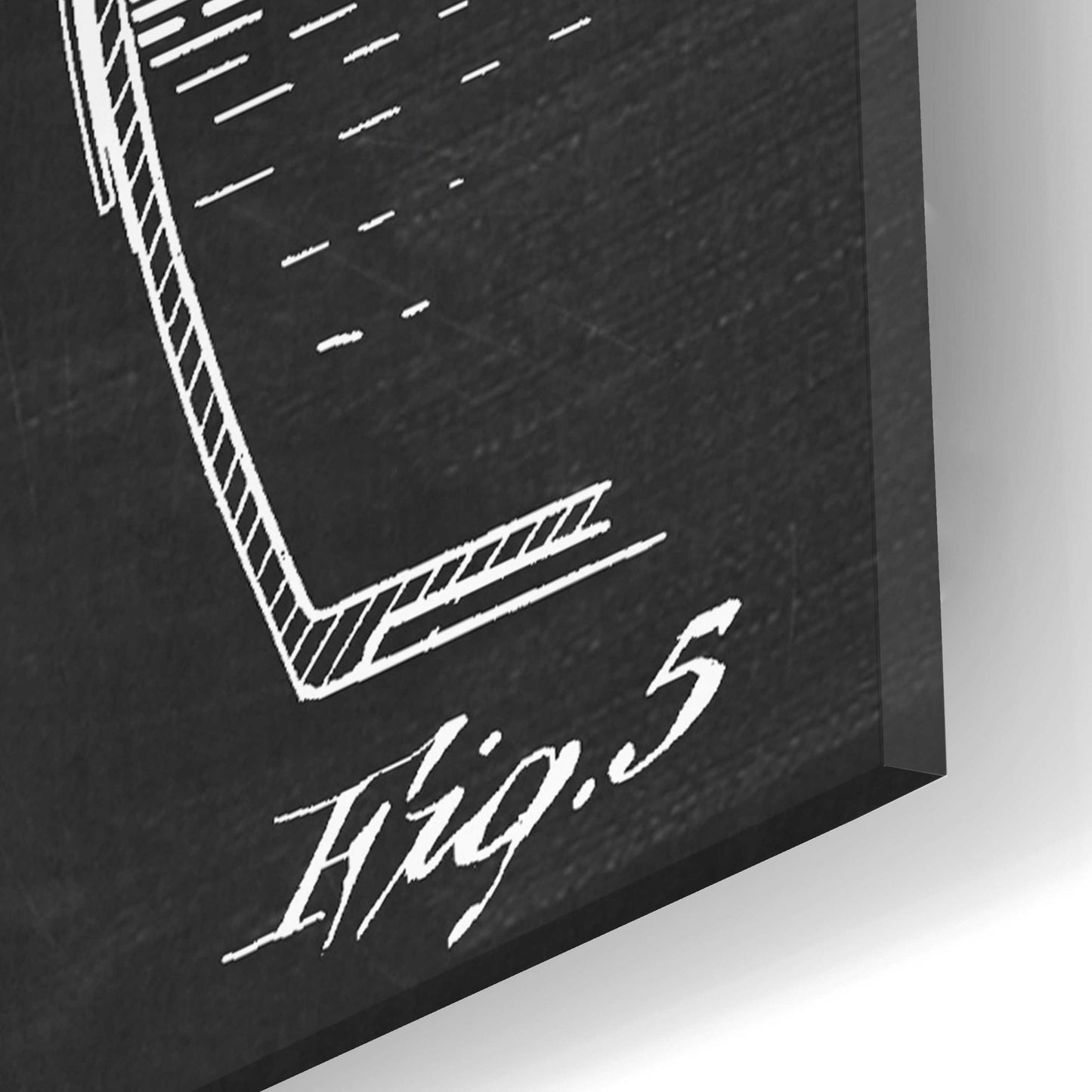 Epic Art 'Tea Bag Blueprint Patent Chalkboard,' Acrylic Glass Wall Art,16x24