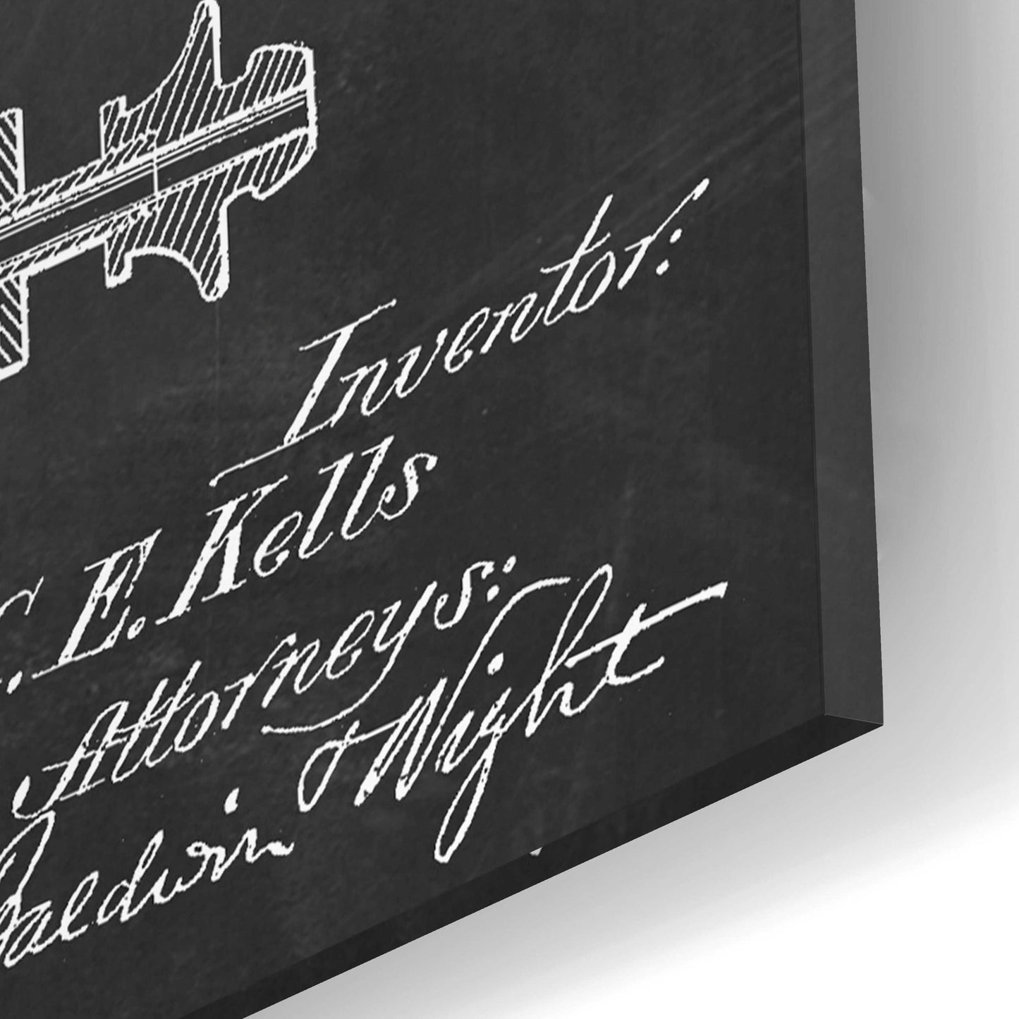 Epic Art 'Trocar Blueprint Patent Chalkboard,' Acrylic Glass Wall Art,12x16