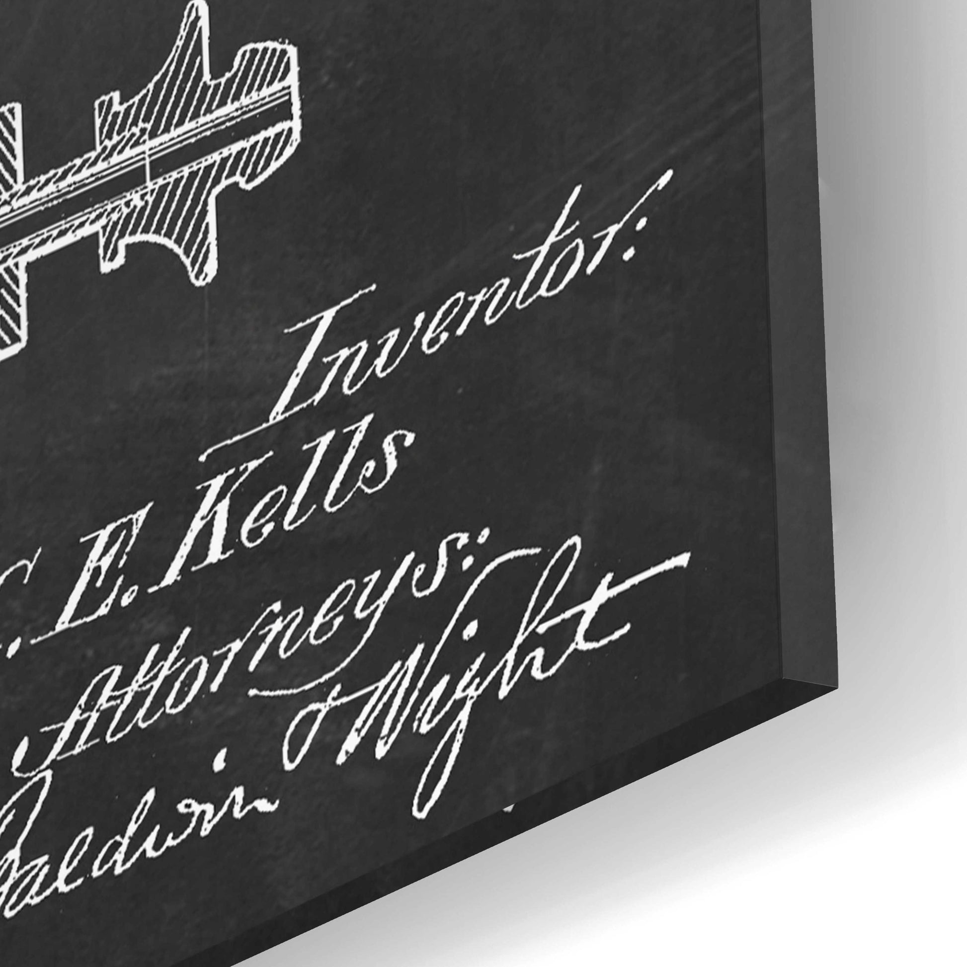 Epic Art 'Trocar Blueprint Patent Chalkboard,' Acrylic Glass Wall Art,12x16