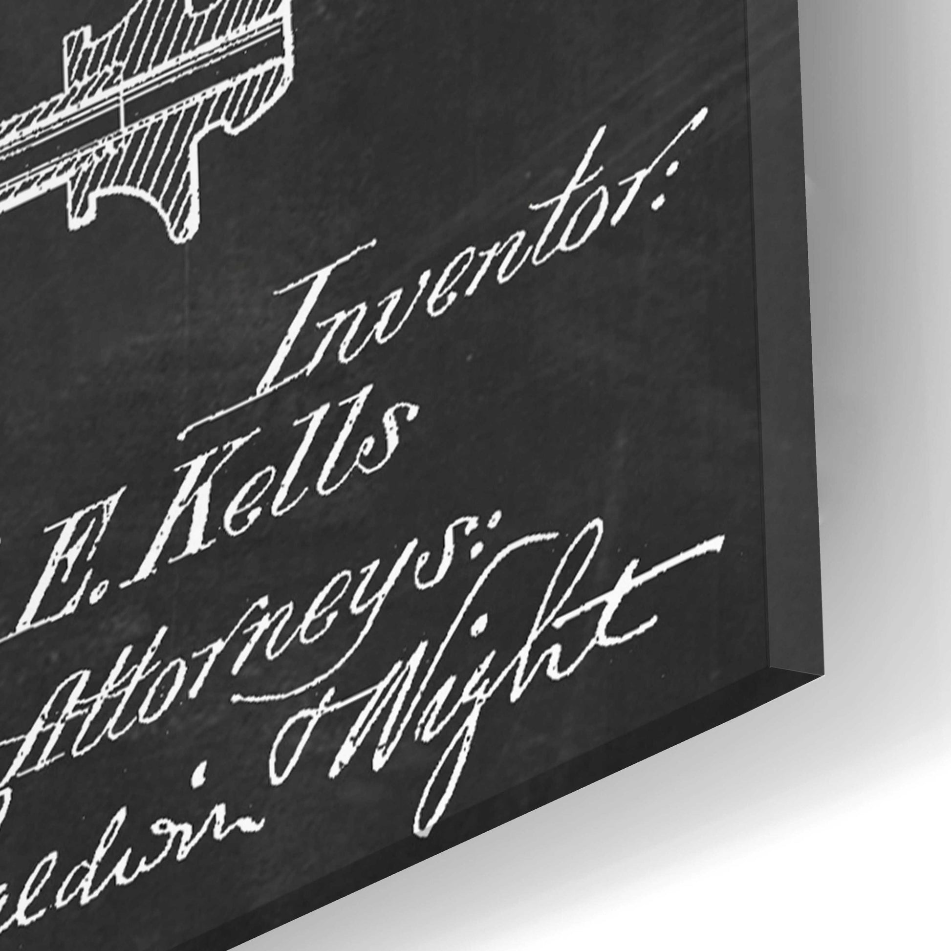 Epic Art 'Trocar Blueprint Patent Chalkboard,' Acrylic Glass Wall Art,16x24