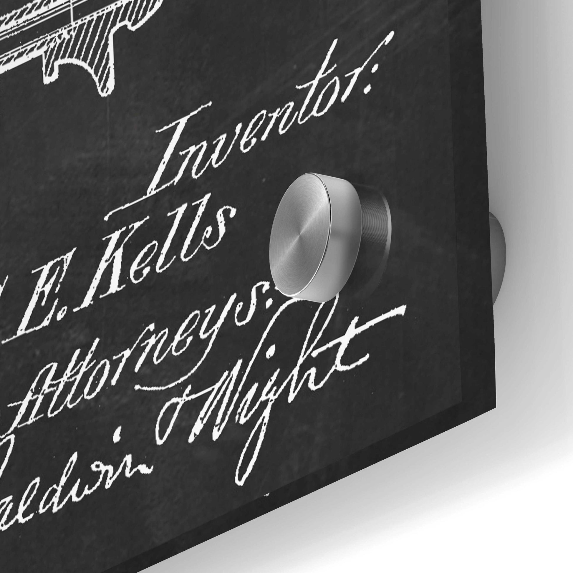 Epic Art 'Trocar Blueprint Patent Chalkboard,' Acrylic Glass Wall Art,24x36