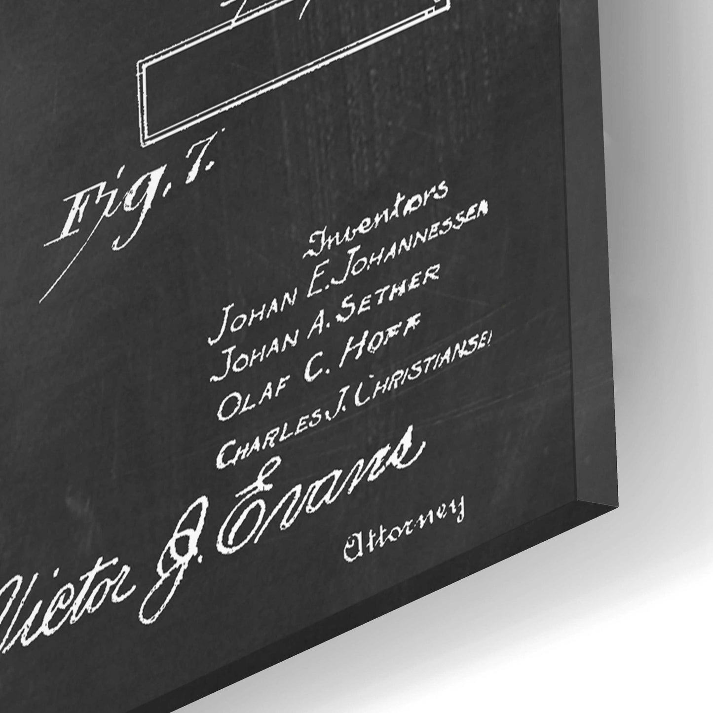 Epic Art 'Non-Sinkable Vessel Blueprint Patent Chalkboard,' Acrylic Glass Wall Art,16x12