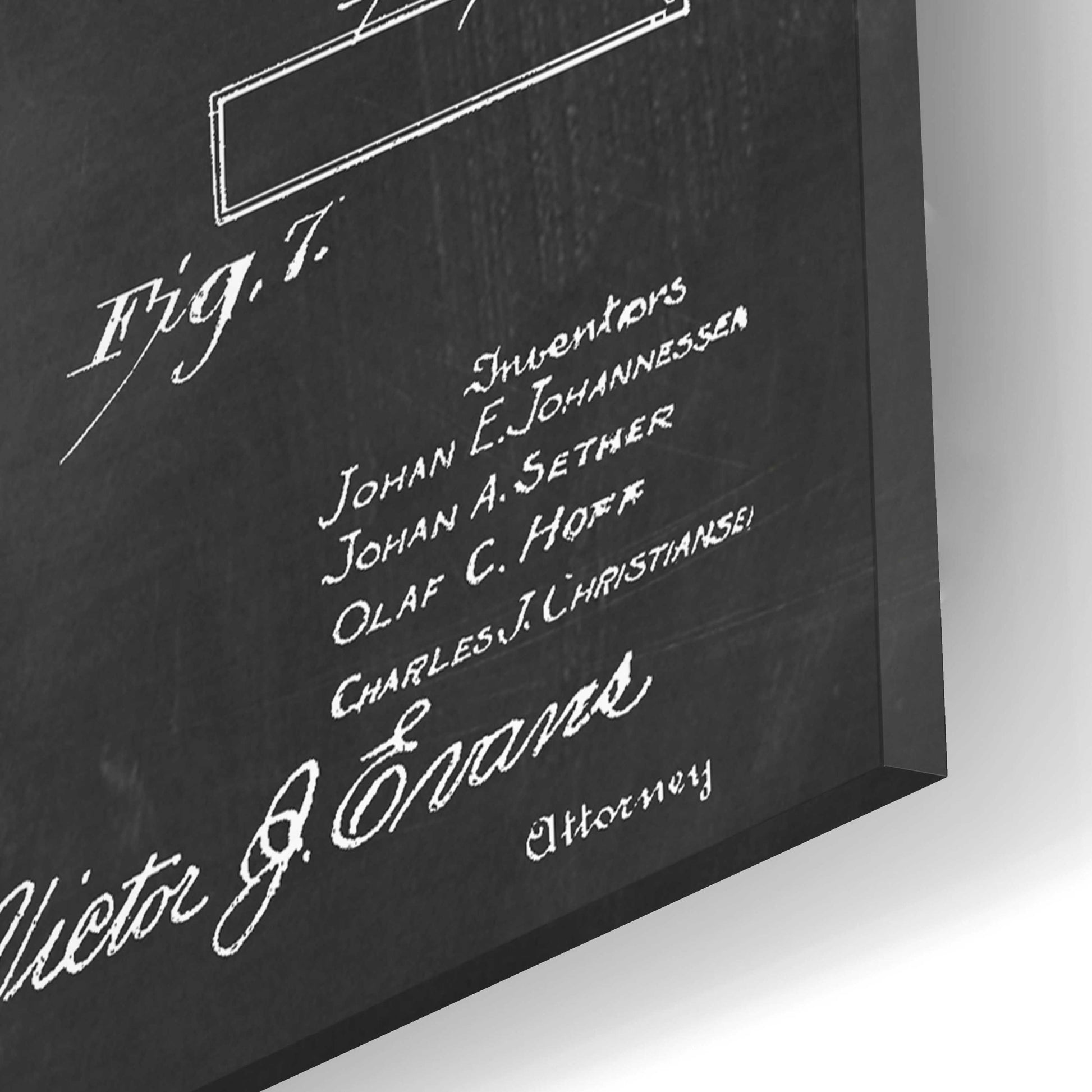Epic Art 'Non-Sinkable Vessel Blueprint Patent Chalkboard,' Acrylic Glass Wall Art,16x12