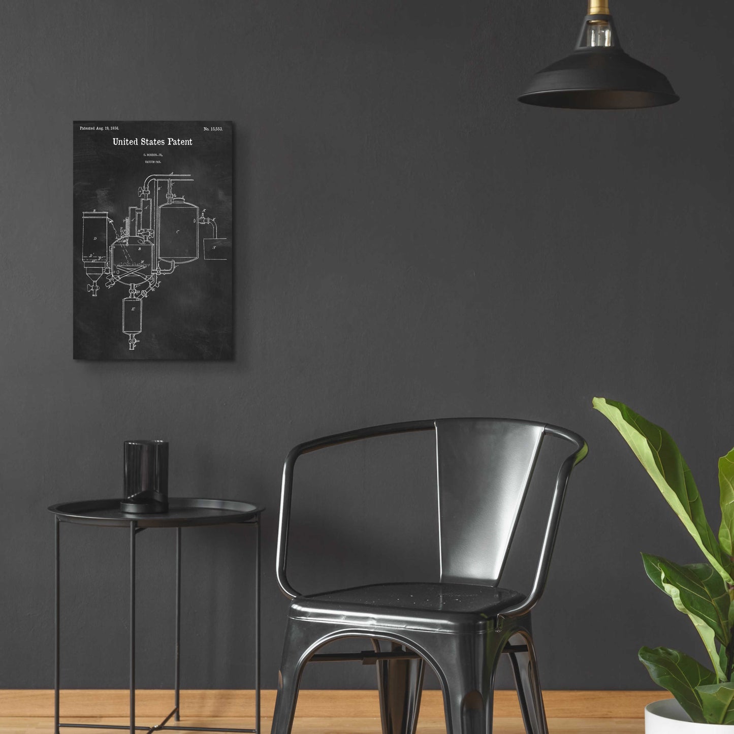Epic Art 'Vacuum Pan Blueprint Patent Chalkboard,' Acrylic Glass Wall Art,16x24