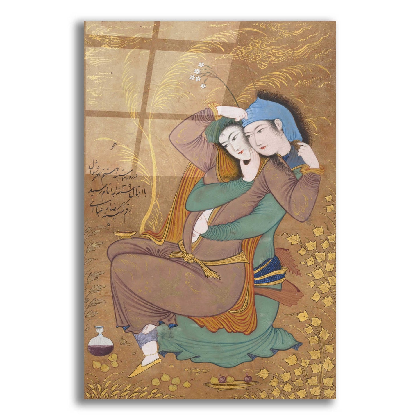 Epic Art 'Two Lovers' by Reza Abbasi, Acrylic Glass Wall Art