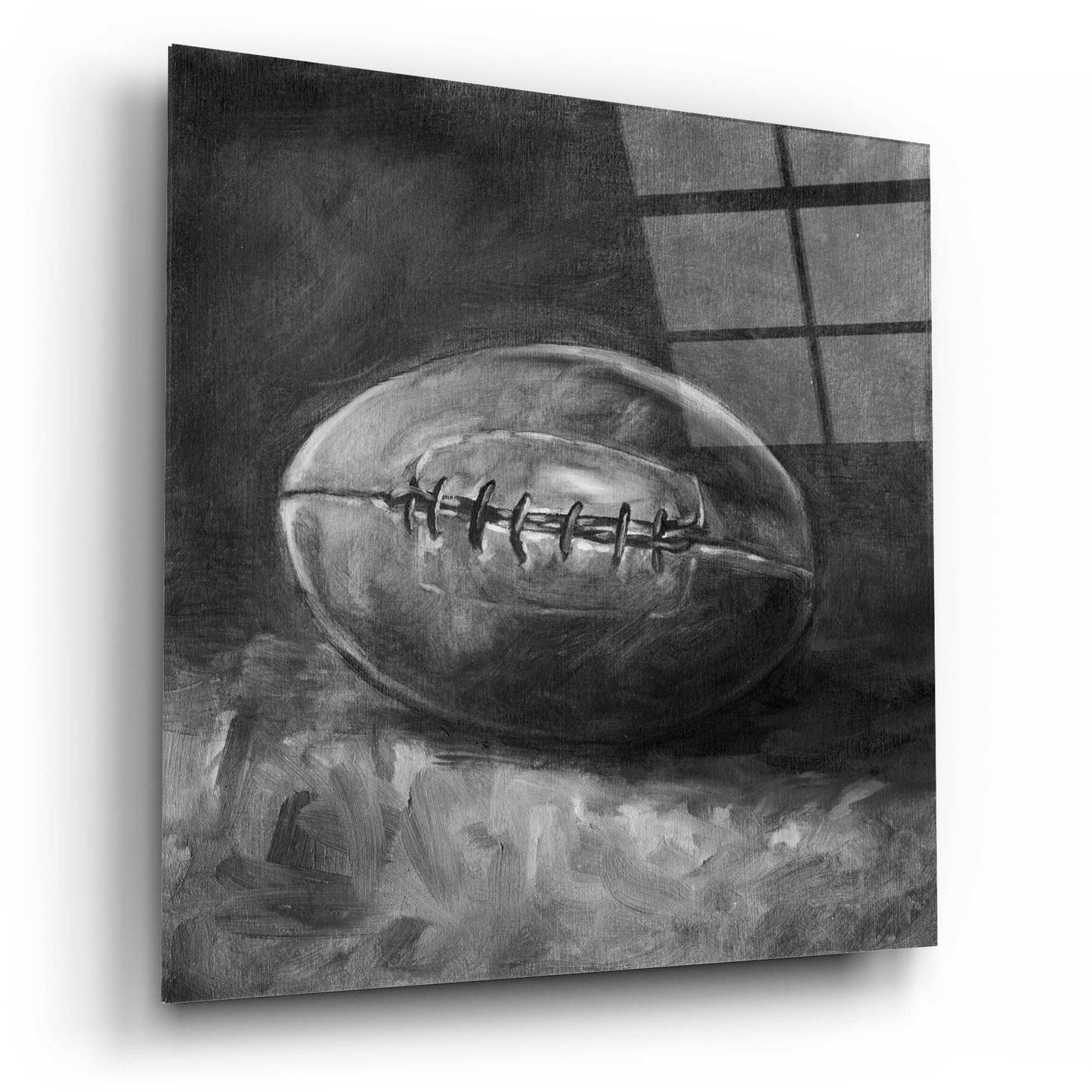 Epic Art 'Rustic Sports IV Black and White' by Ethan Harper, Acrylic Glass Wall Art,12x12