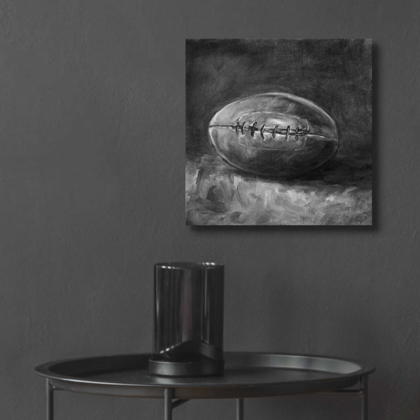 Epic Art 'Rustic Sports IV Black and White' by Ethan Harper, Acrylic Glass Wall Art,12x12