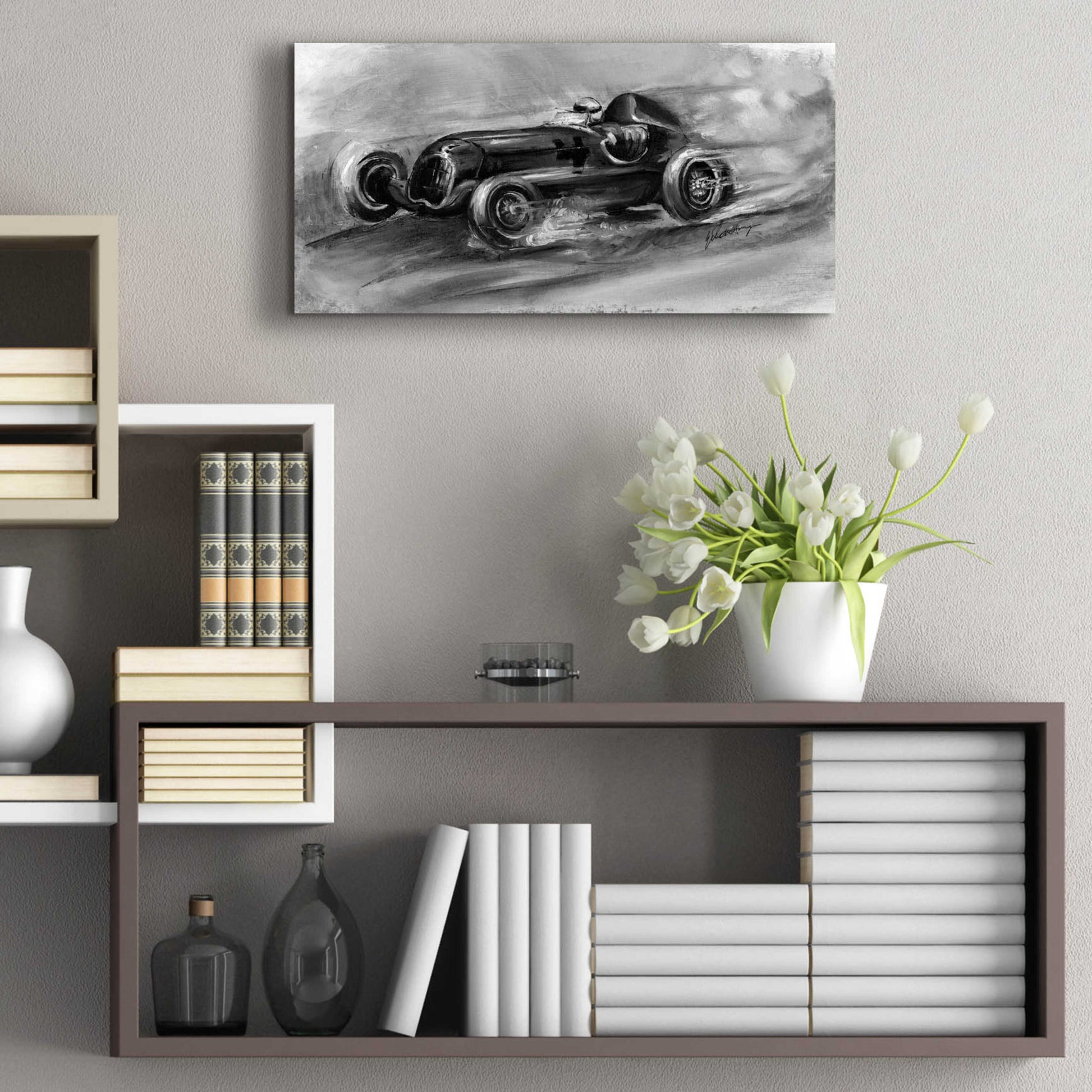 Epic Art 'Inverted Le Mans 1935' by Ethan Harper, Acrylic Glass Wall Art,24x12