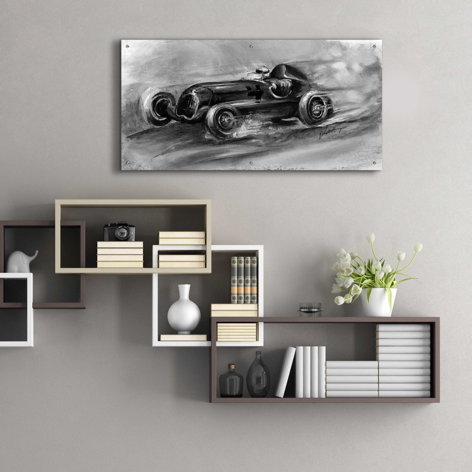 Epic Art 'Inverted Le Mans 1935' by Ethan Harper, Acrylic Glass Wall Art,48x24