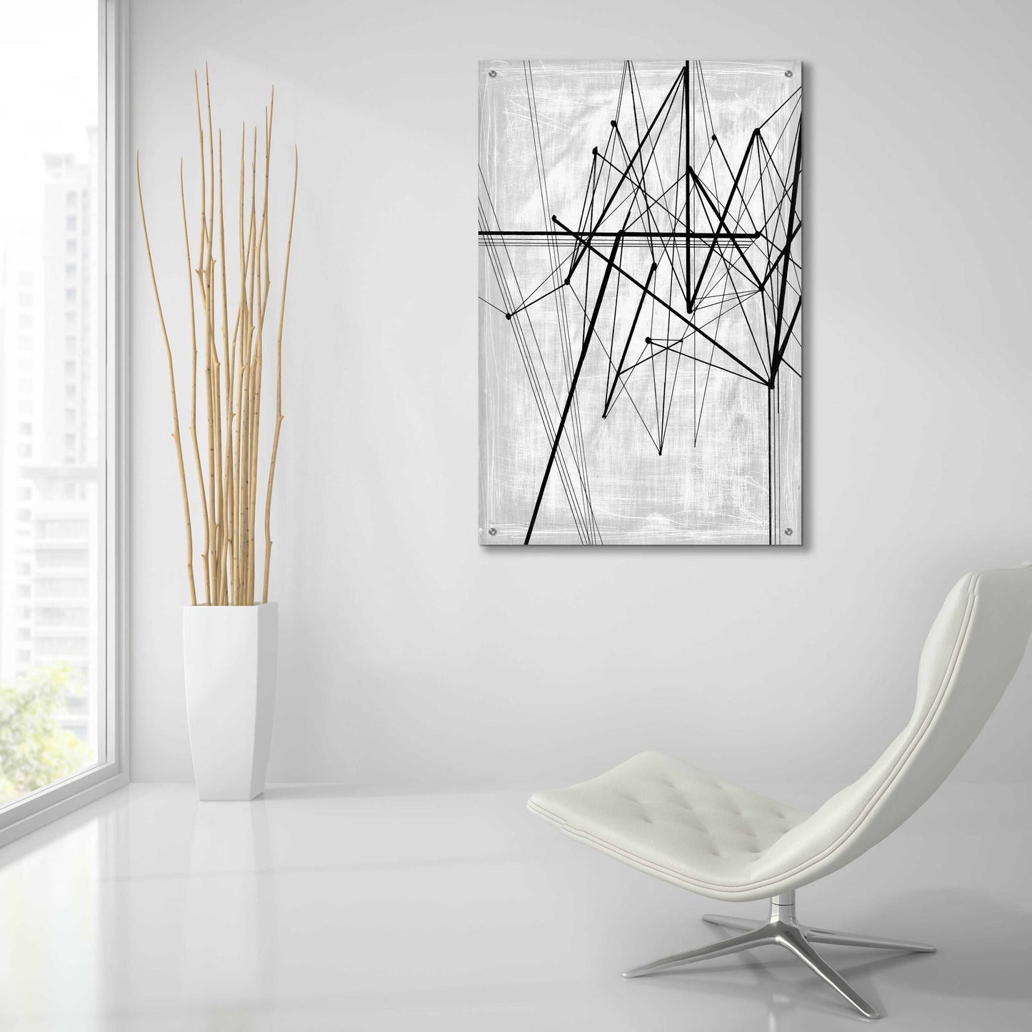 Epic Art 'Inverted Vertices II' by Ethan Harper, Acrylic Glass Wall Art,24x36