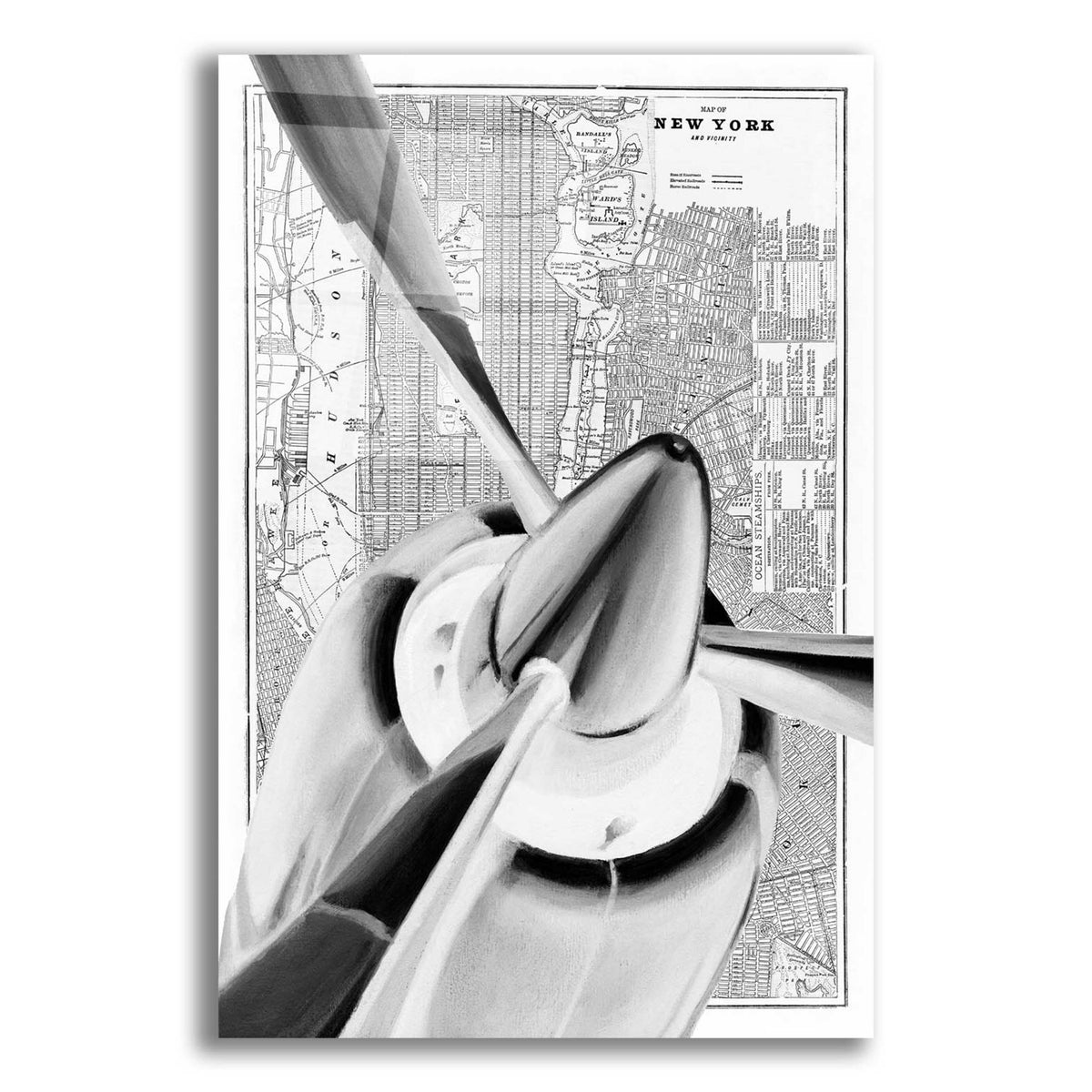 Epic Art 'Inverted Vintage Plane I' by Ethan Harper, Acrylic Glass Wall Art
