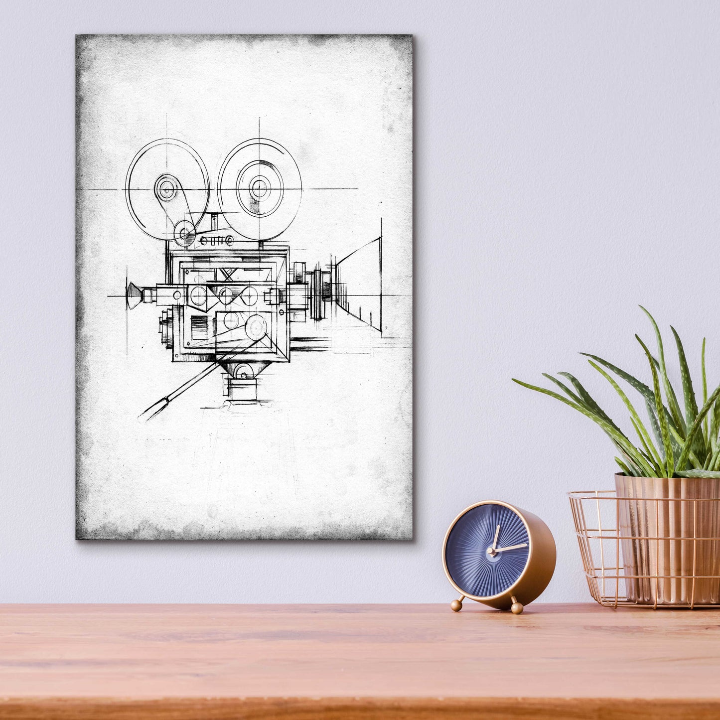 Epic Art 'Inverted Camera Blueprints II' by Ethan Harper, Acrylic Glass Wall Art,12x16