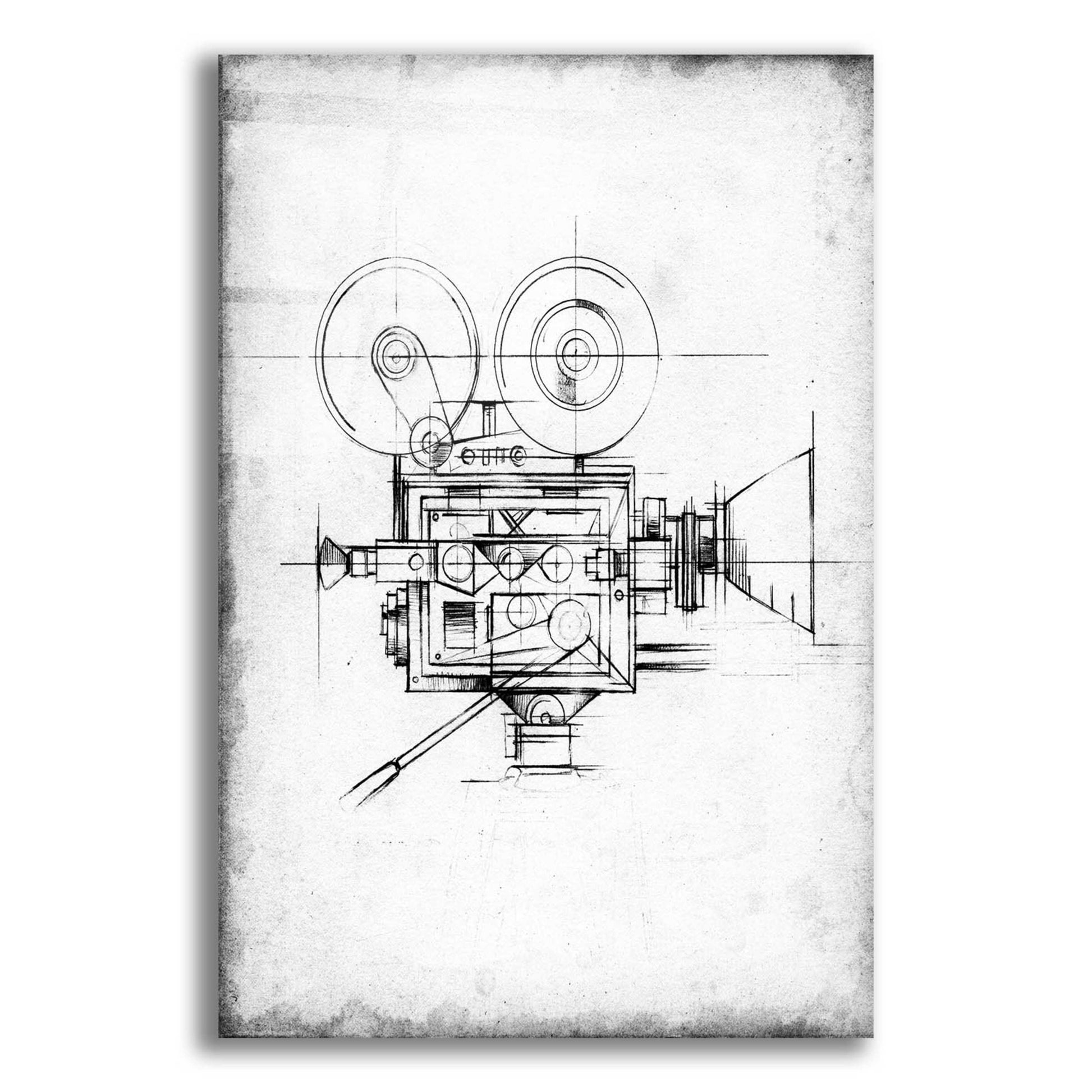 Epic Art 'Inverted Camera Blueprints II' by Ethan Harper, Acrylic Glass Wall Art,12x16