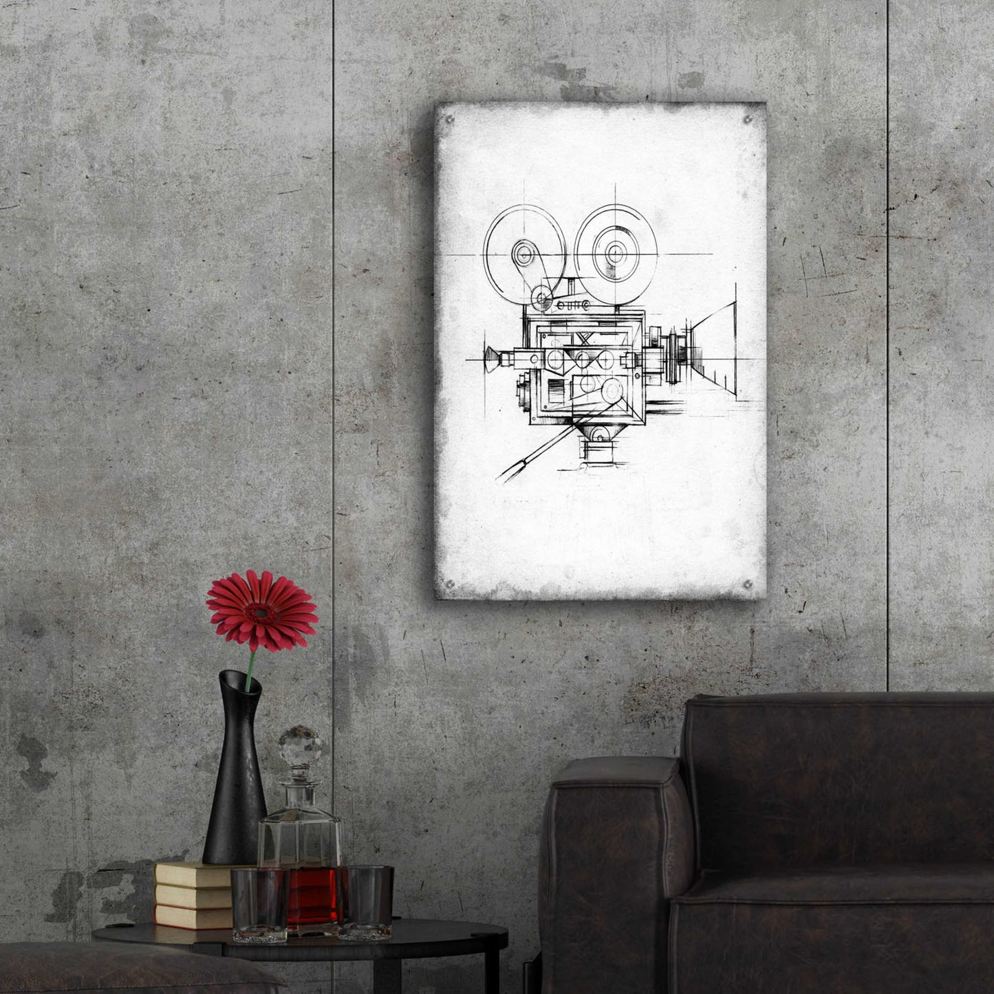 Epic Art 'Inverted Camera Blueprints II' by Ethan Harper, Acrylic Glass Wall Art,24x36